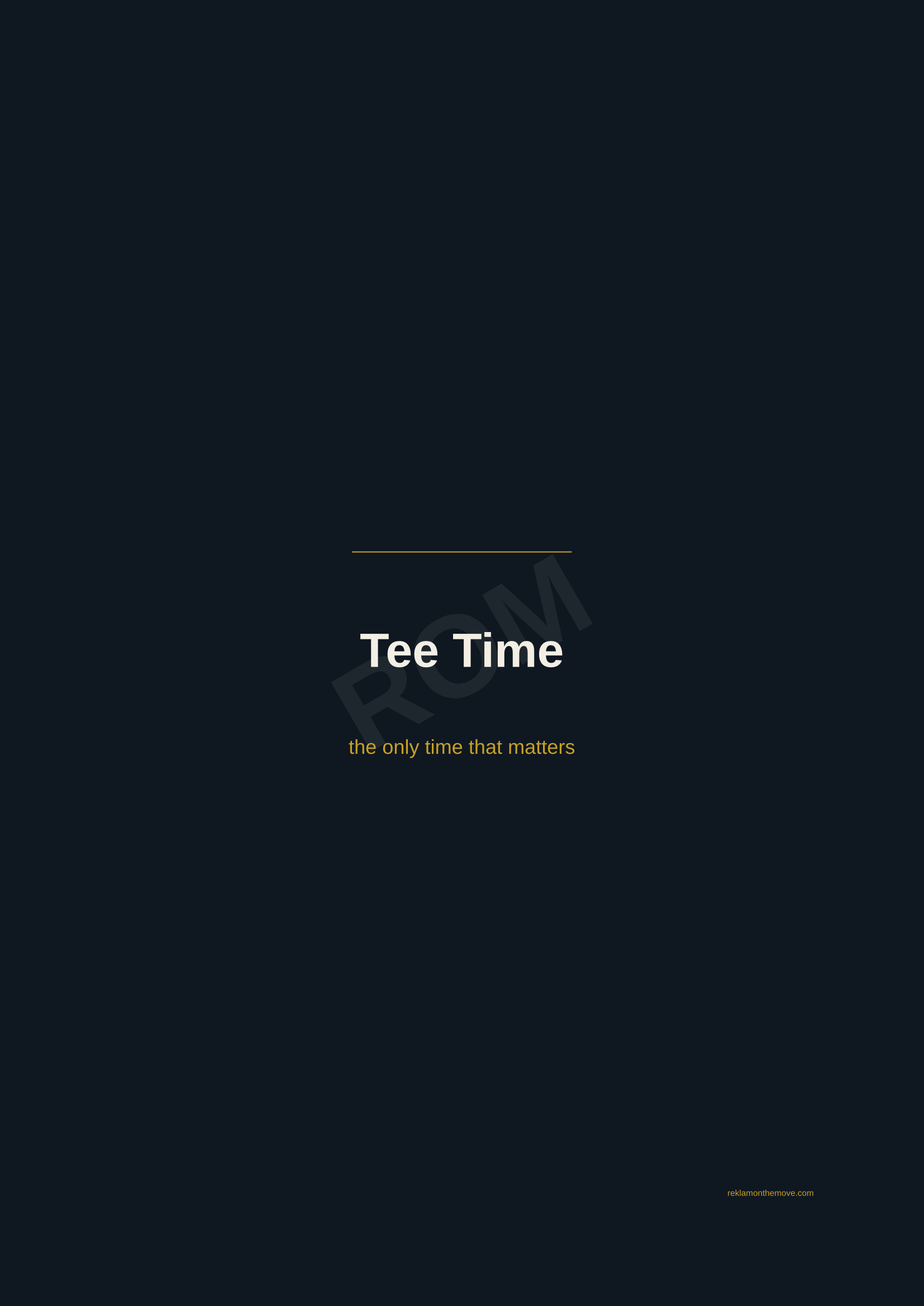 Tee Time · Gece — ROM dijital ürün önizlemesi (filigranlı)