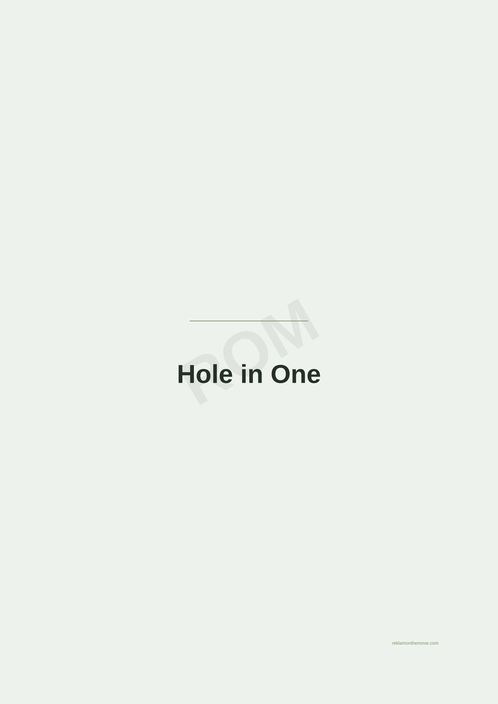Hole in One · Adaçayı — ROM dijital ürün önizlemesi (filigranlı)