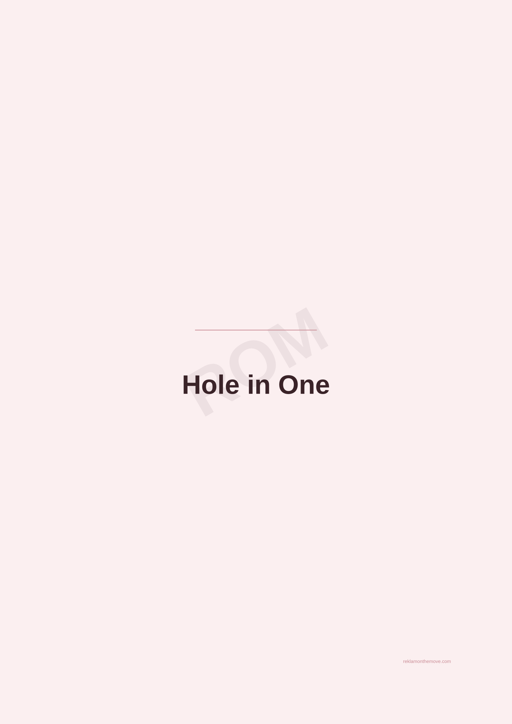 Hole in One · Gül — ROM dijital ürün önizlemesi (filigranlı)