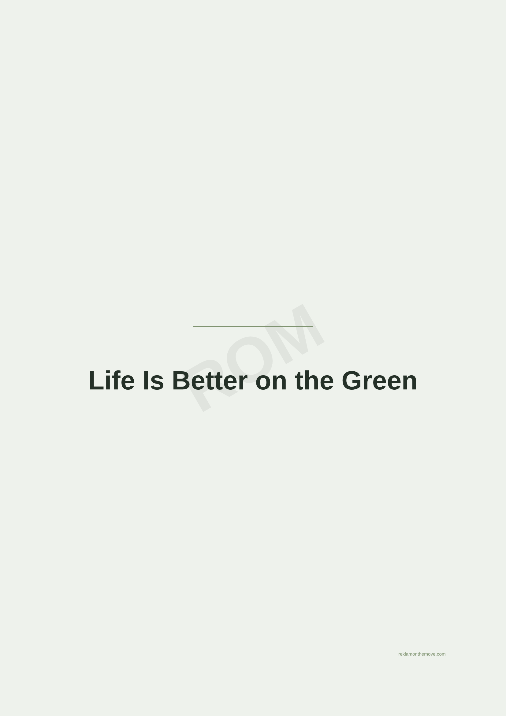 Life Is Better on the Green · Adaçayı — ROM dijital ürün önizlemesi (filigranlı)