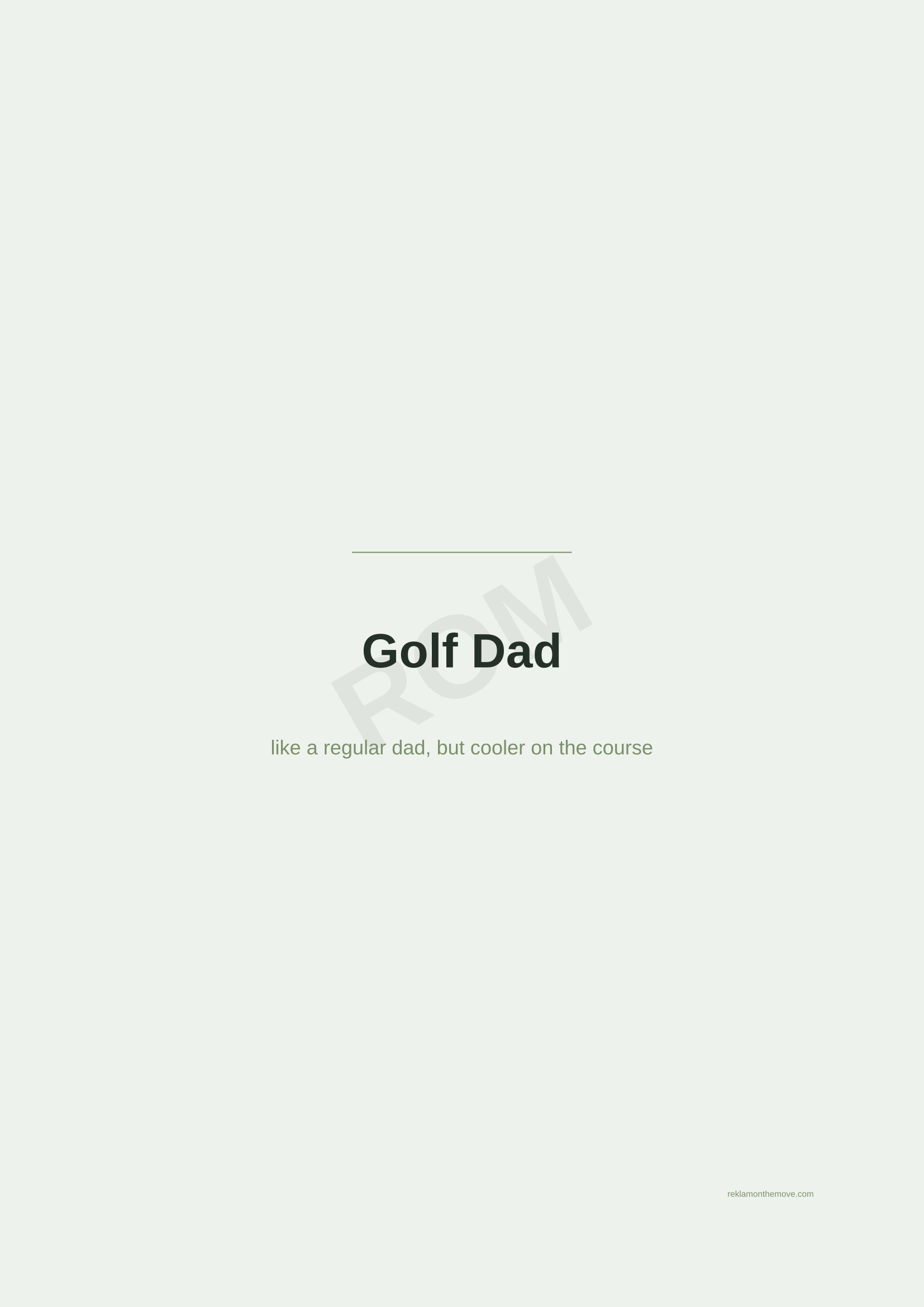 Golf Dad · Adaçayı — ROM dijital ürün önizlemesi (filigranlı)
