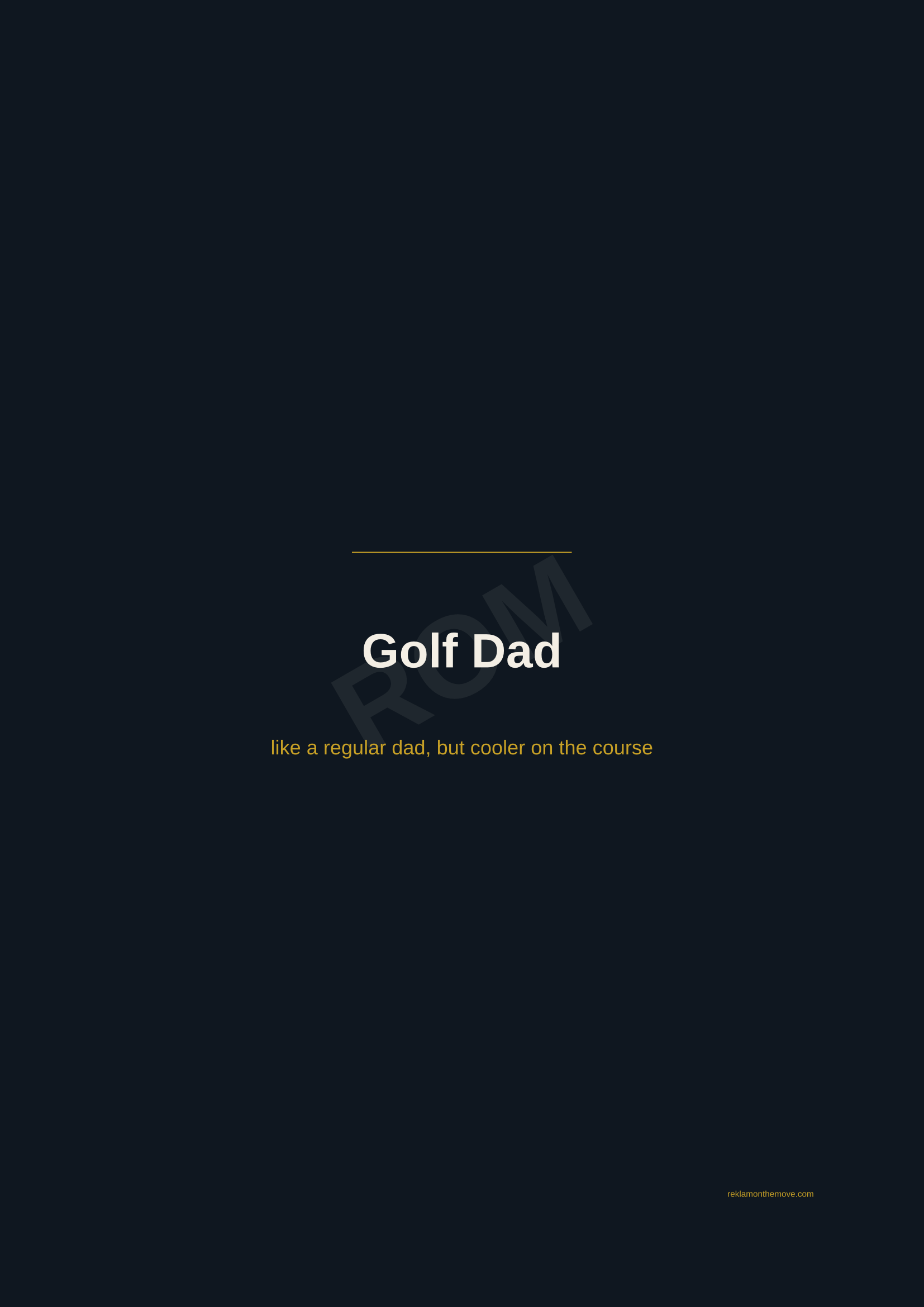 Golf Dad · Gece — ROM dijital ürün önizlemesi (filigranlı)