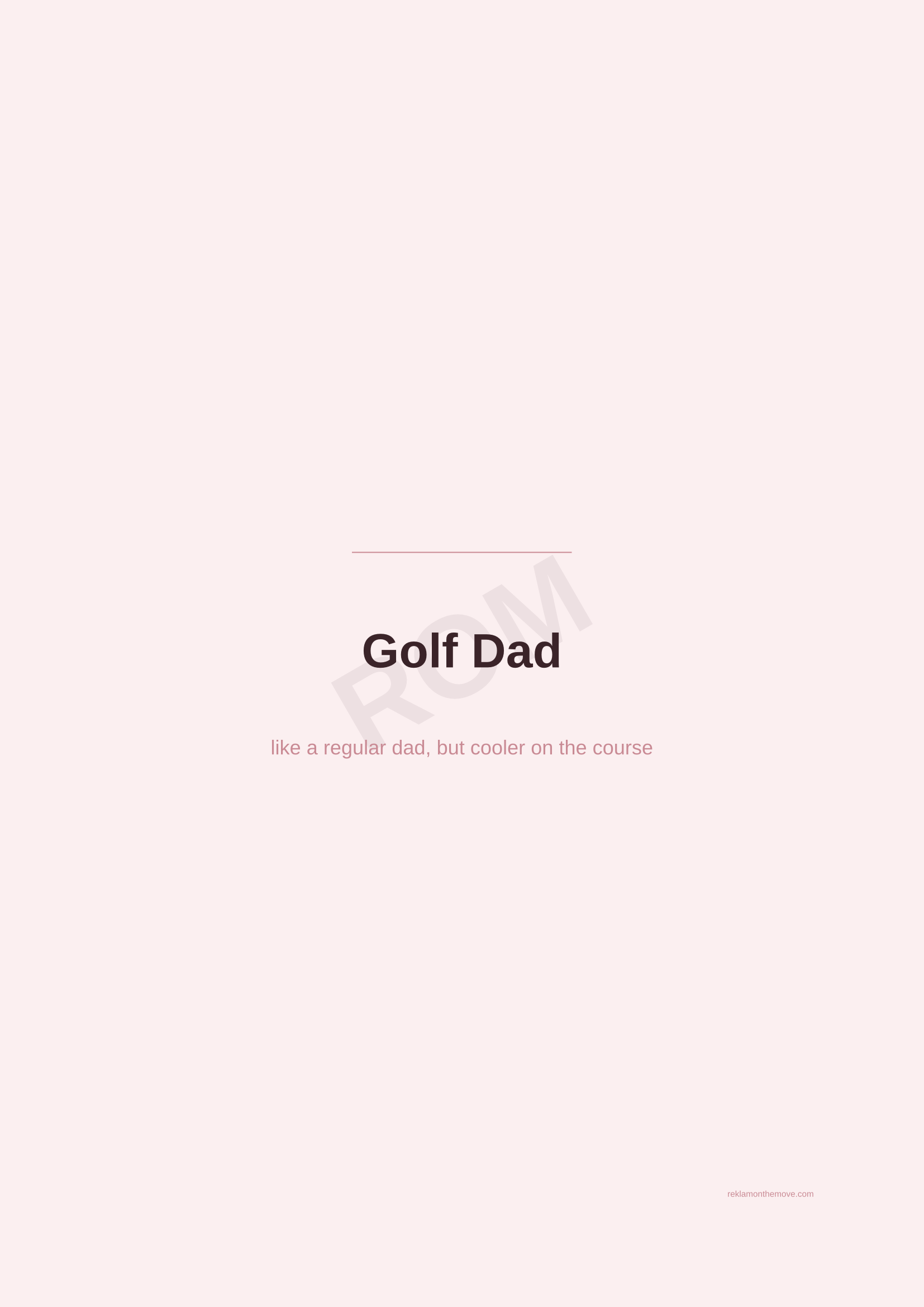 Golf Dad · Gül — ROM dijital ürün önizlemesi (filigranlı)