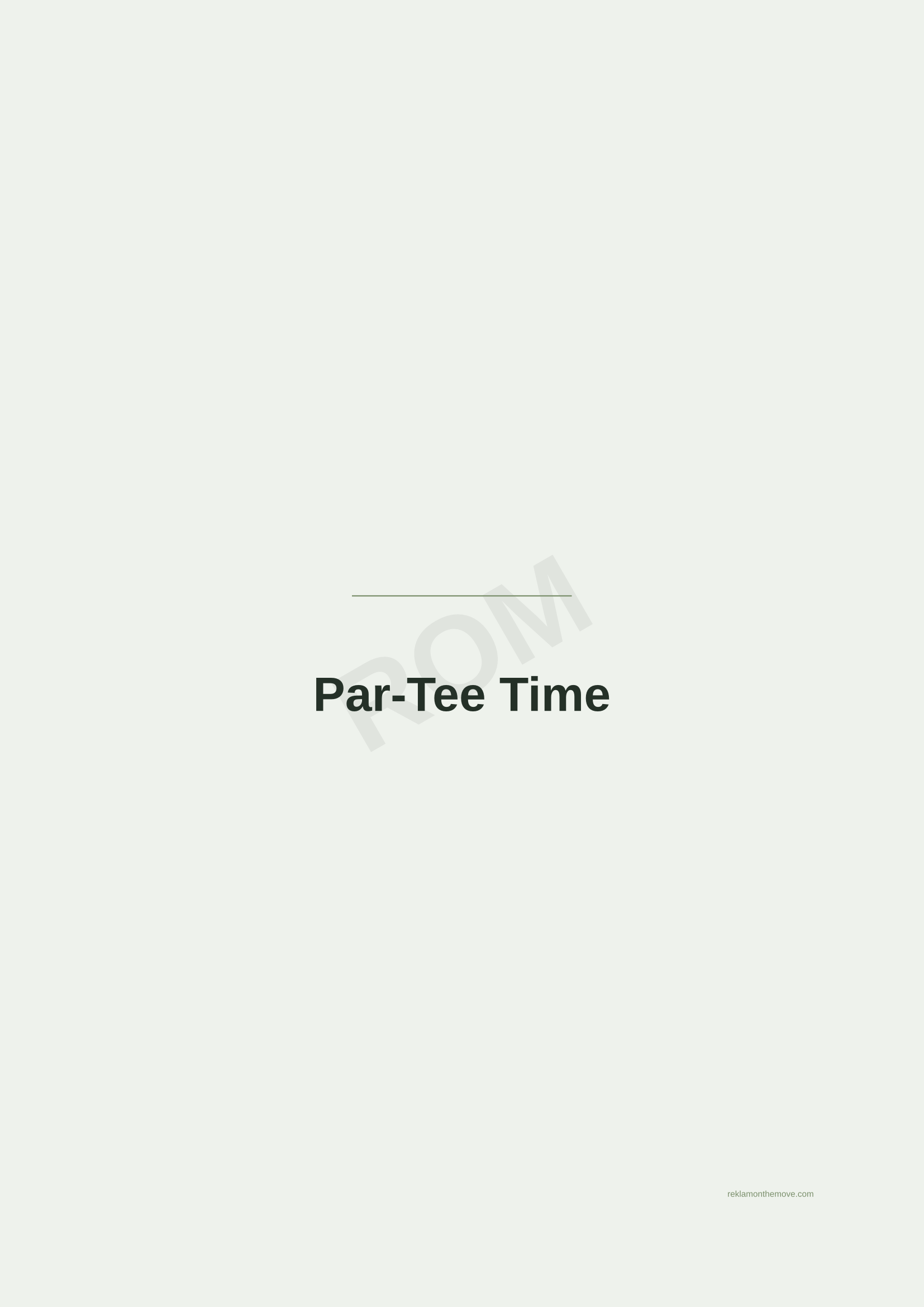 Par-Tee Time · Adaçayı — ROM dijital ürün önizlemesi (filigranlı)