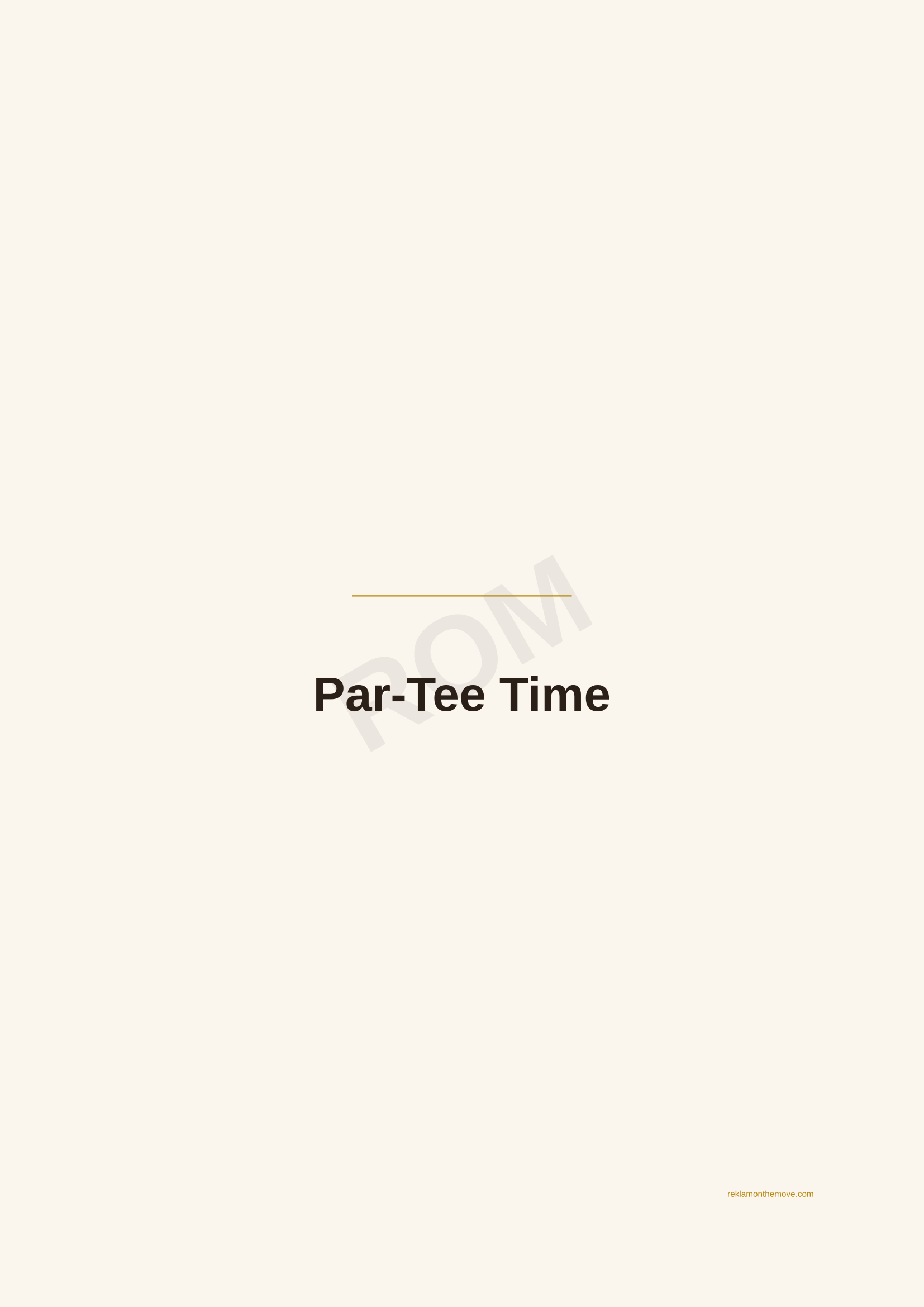 Par-Tee Time · Espresso — ROM dijital ürün önizlemesi (filigranlı)