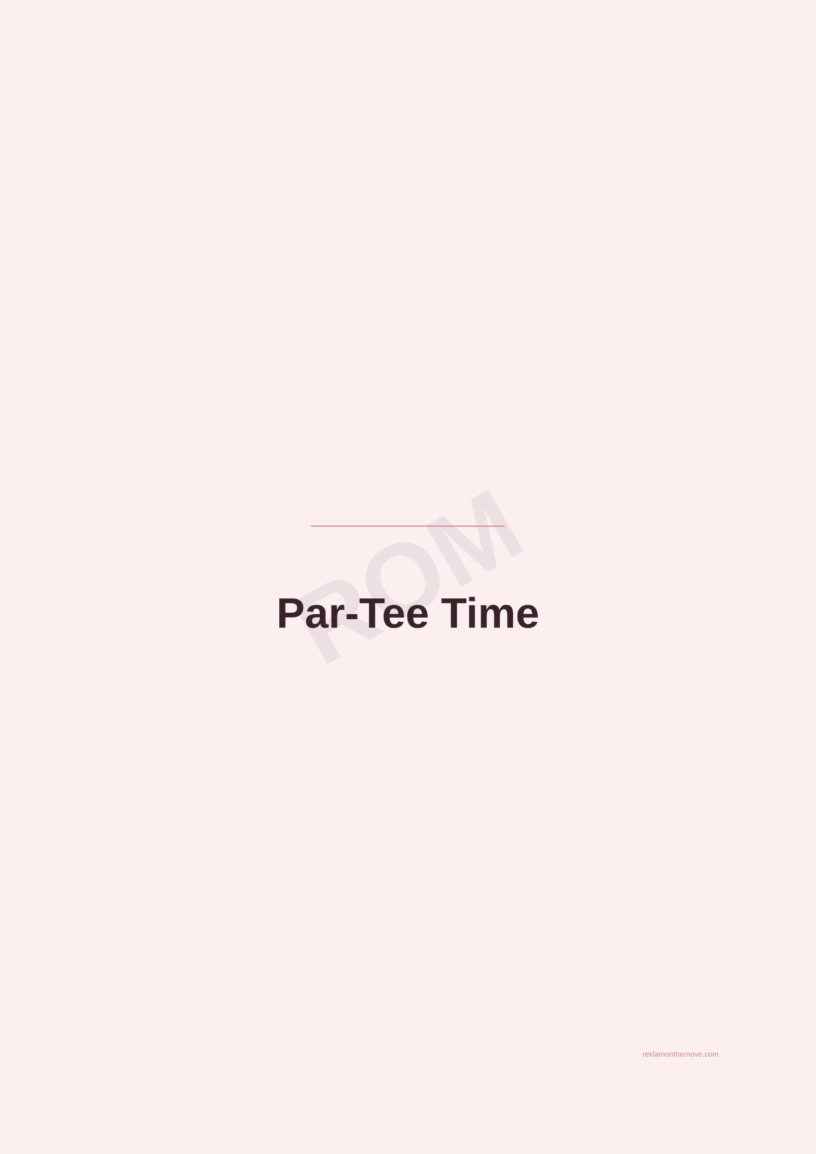 Par-Tee Time · Gül — ROM dijital ürün önizlemesi (filigranlı)