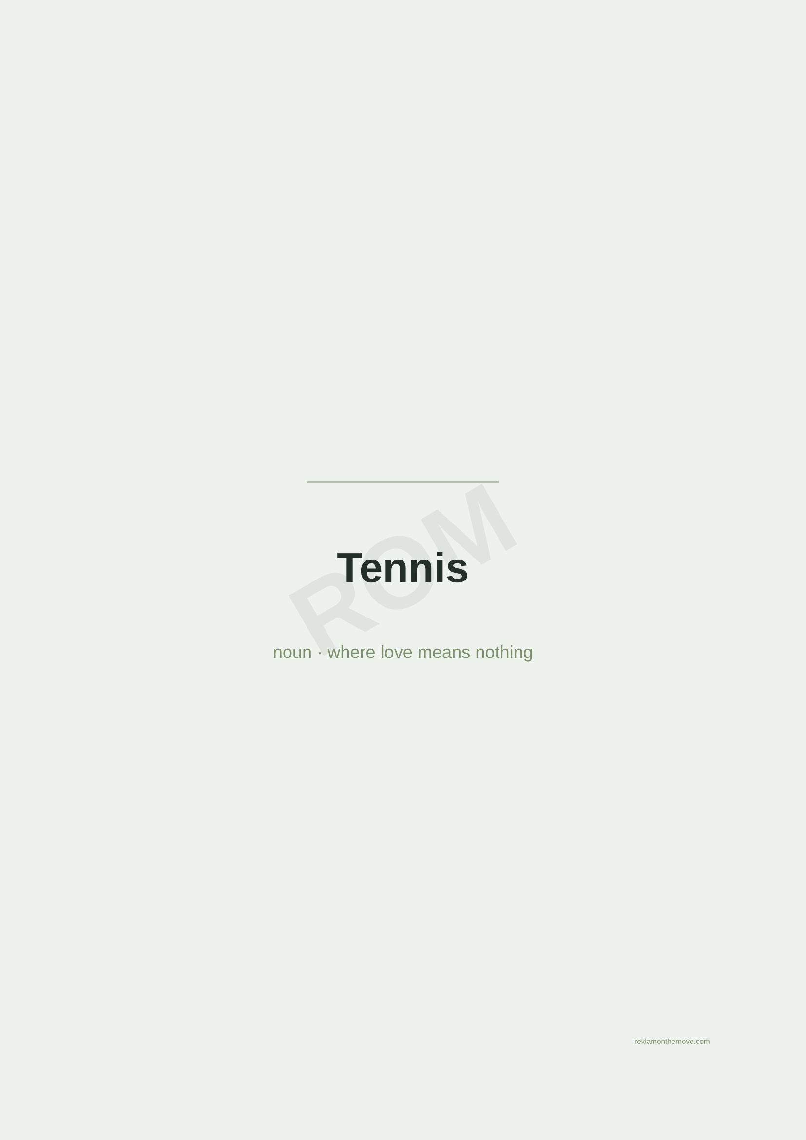 Tennis · Adaçayı — ROM dijital ürün önizlemesi (filigranlı)