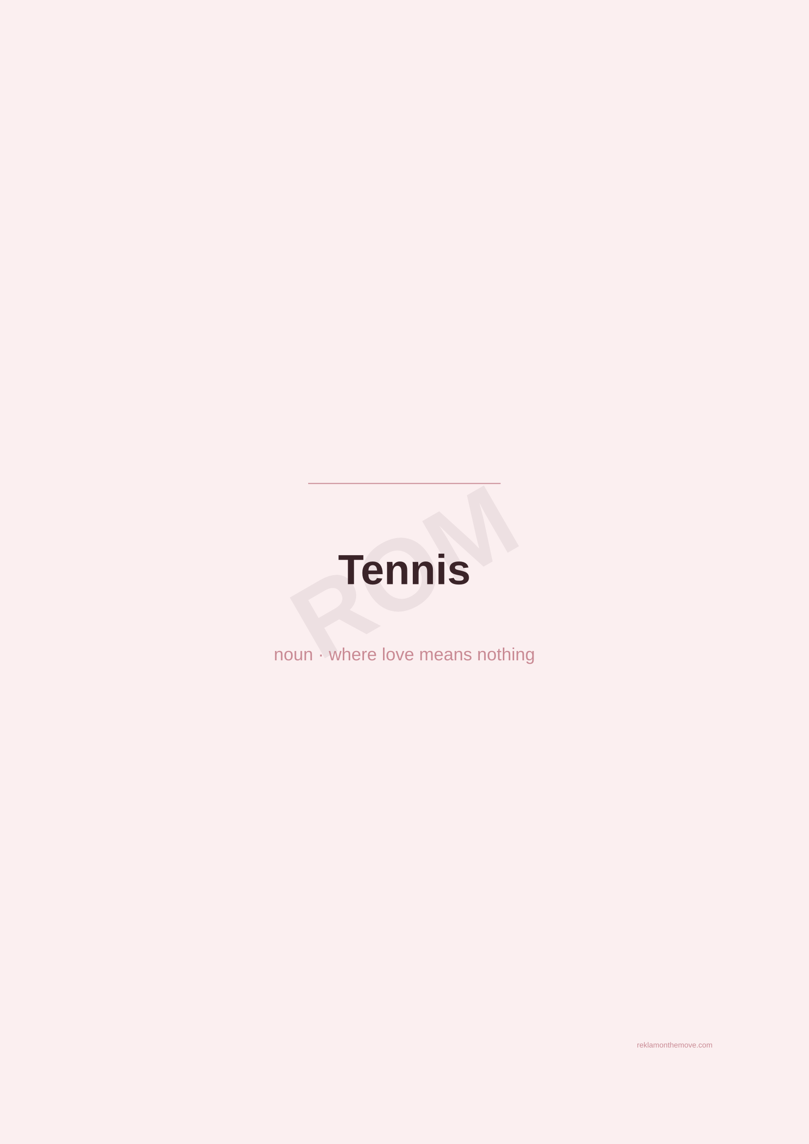 Tennis · Gül — ROM dijital ürün önizlemesi (filigranlı)