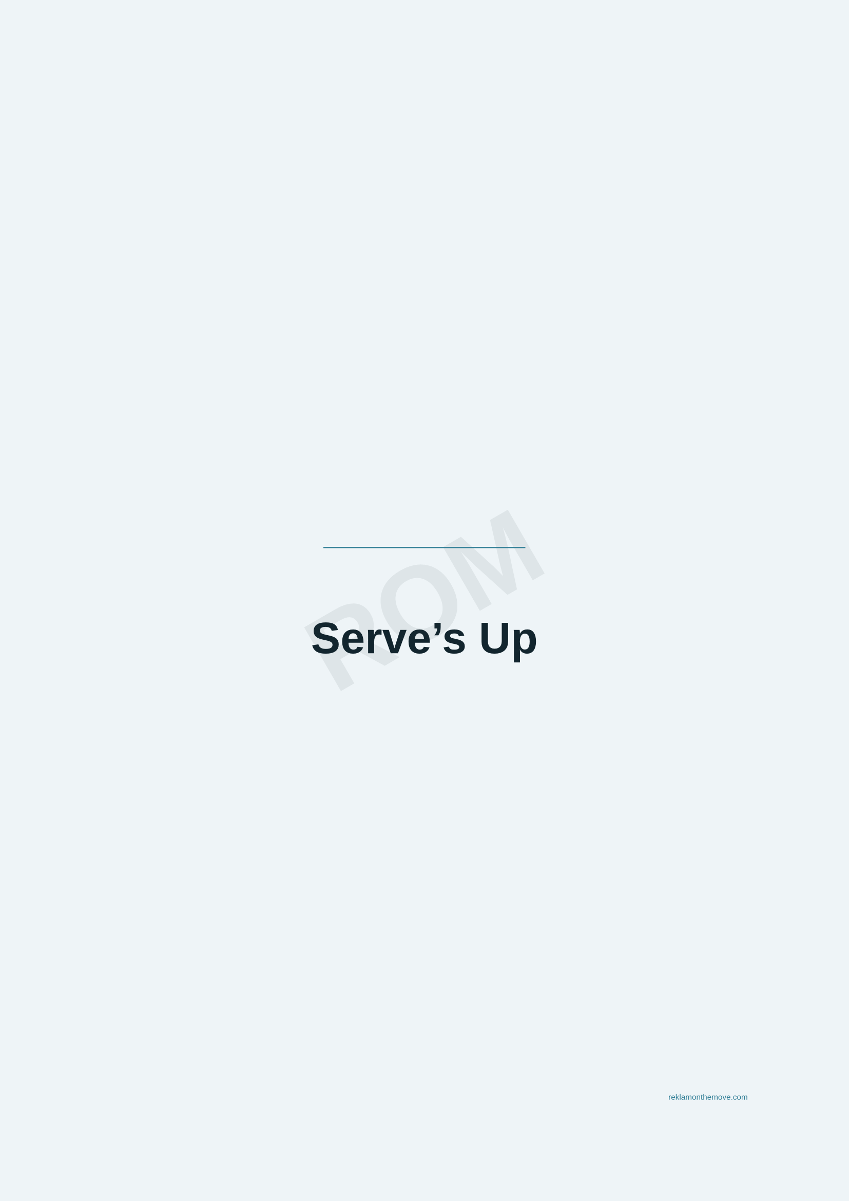 Serve's Up · Okyanus — ROM dijital ürün önizlemesi (filigranlı)