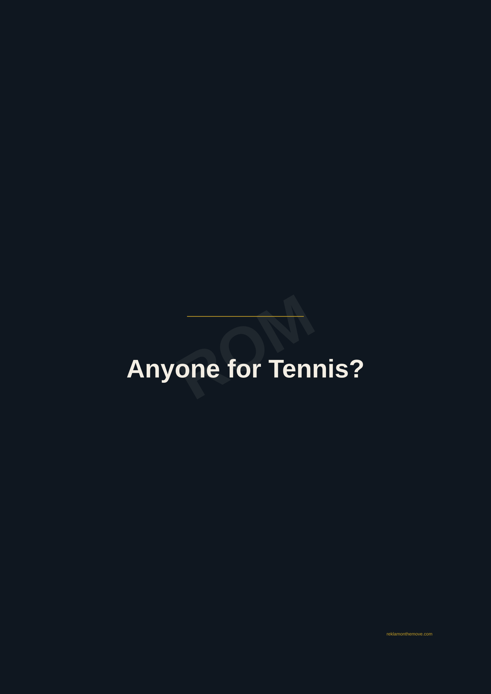 Anyone for Tennis? · Gece — ROM dijital ürün önizlemesi (filigranlı)