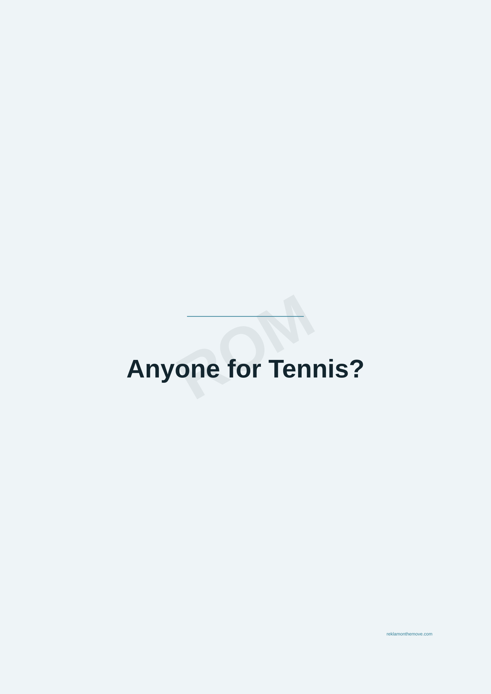 Anyone for Tennis? · Okyanus — ROM dijital ürün önizlemesi (filigranlı)