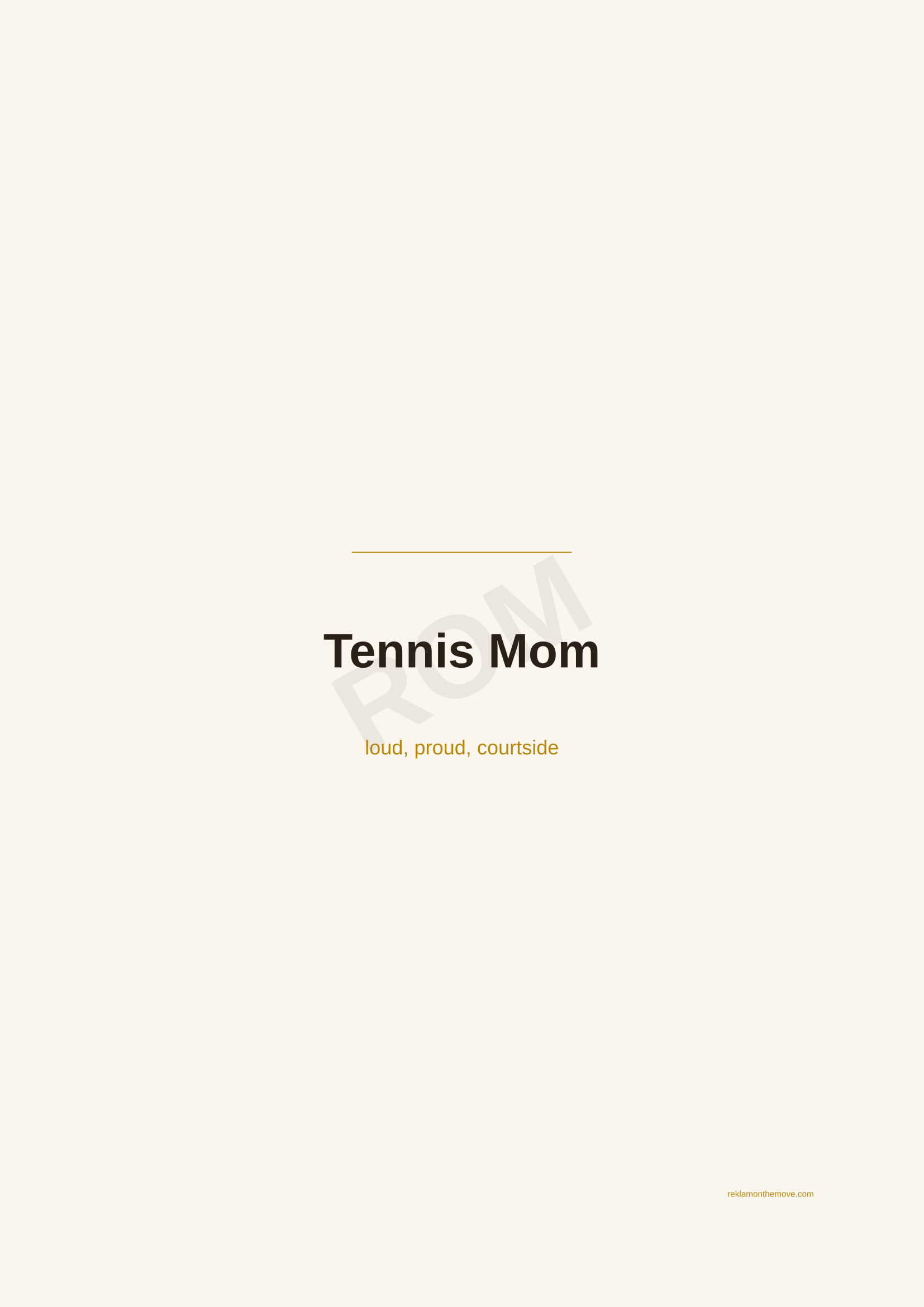 Tennis Mom · Espresso — ROM dijital ürün önizlemesi (filigranlı)