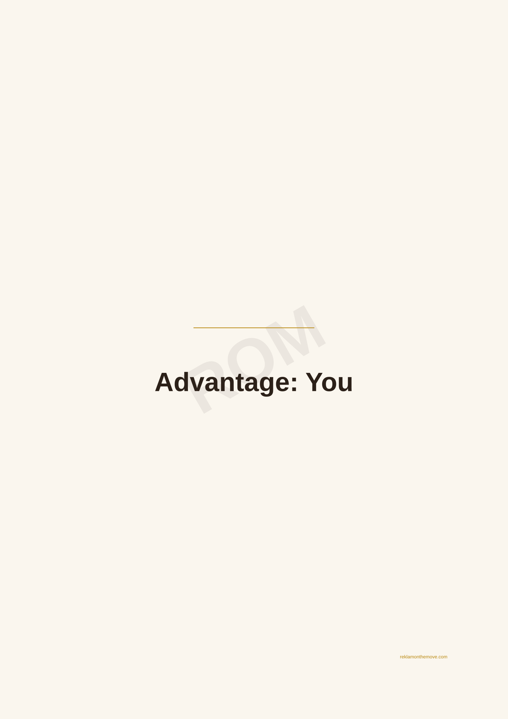 Advantage: You · Espresso — ROM dijital ürün önizlemesi (filigranlı)