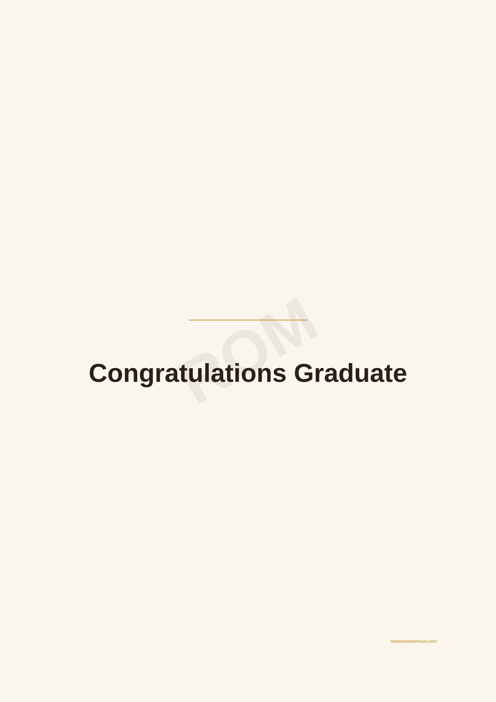 Congratulations Graduate · Espresso — ROM dijital ürün önizlemesi (filigranlı)