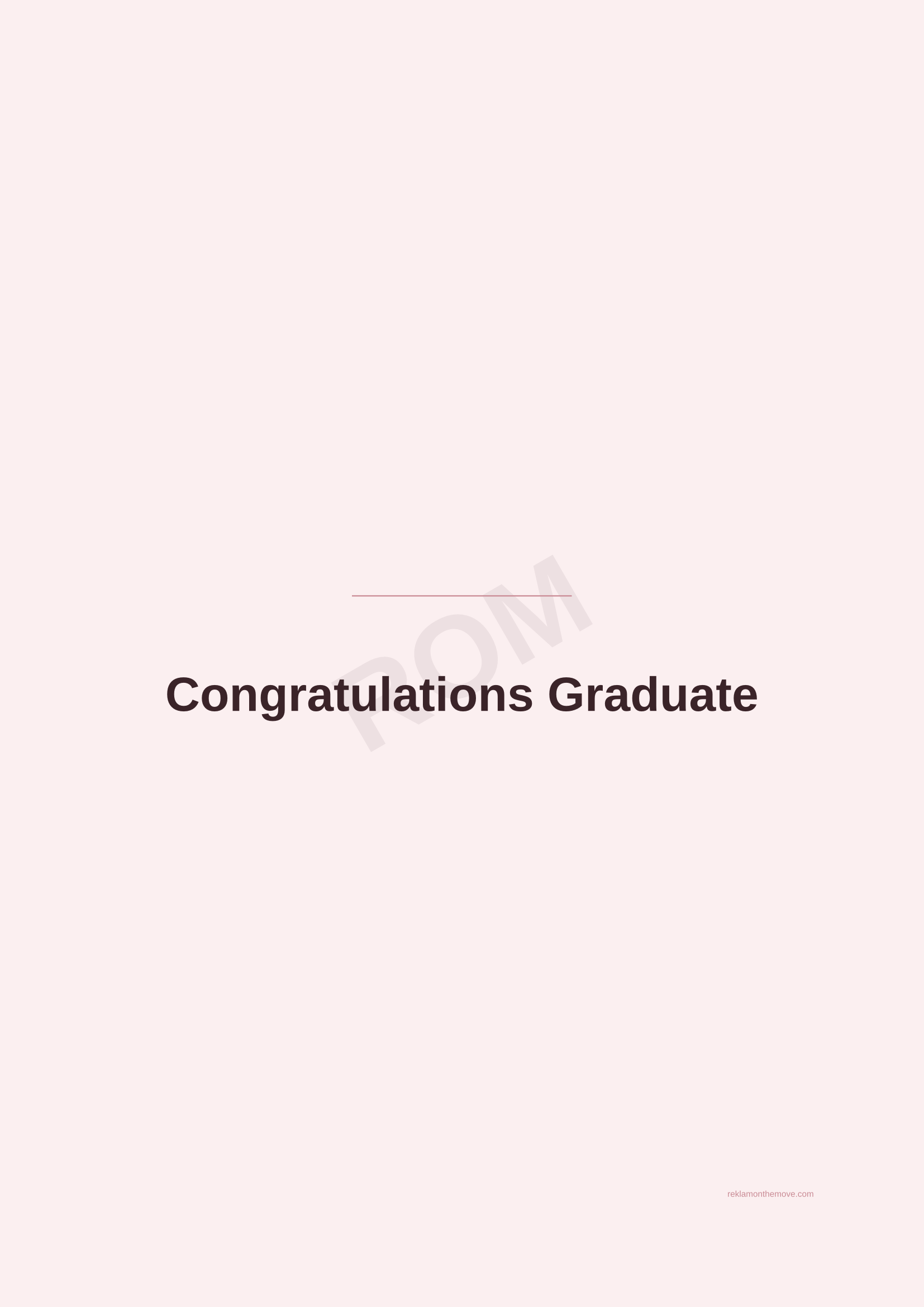 Congratulations Graduate · Gül — ROM dijital ürün önizlemesi (filigranlı)