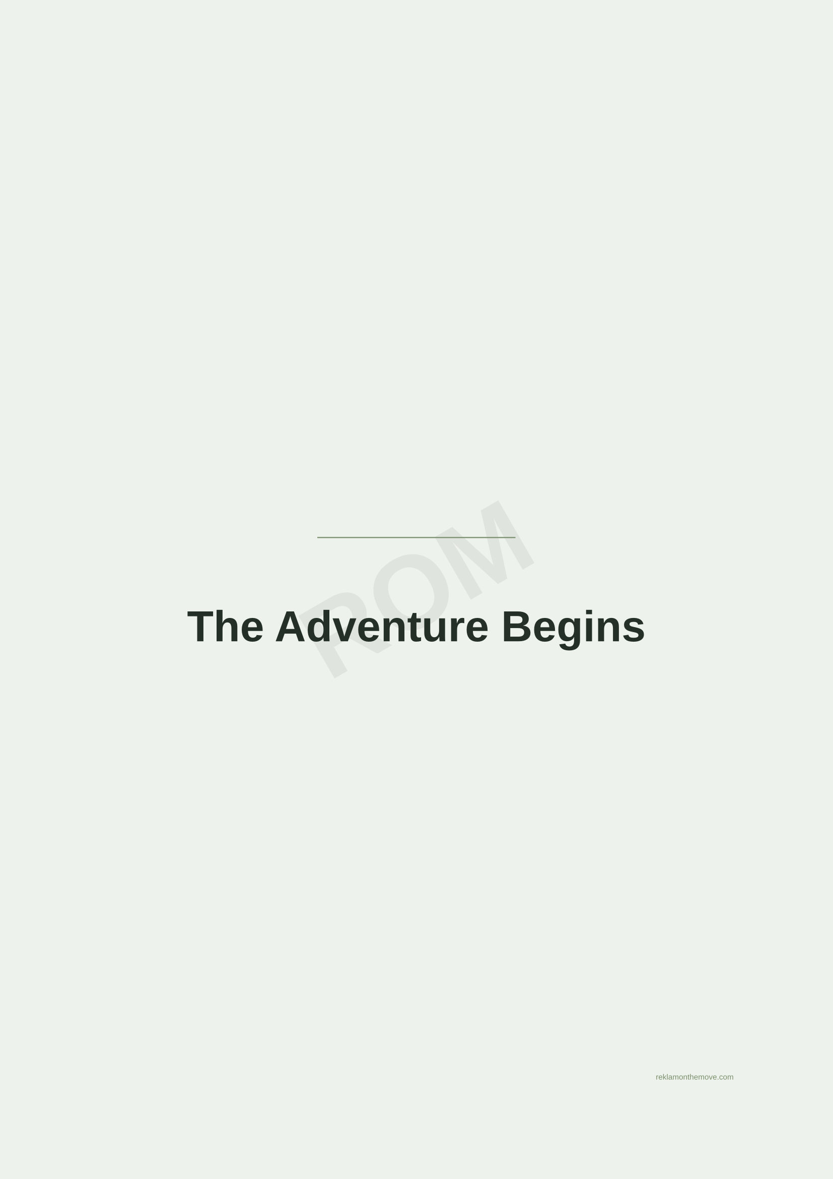 The Adventure Begins · Adaçayı — ROM dijital ürün önizlemesi (filigranlı)