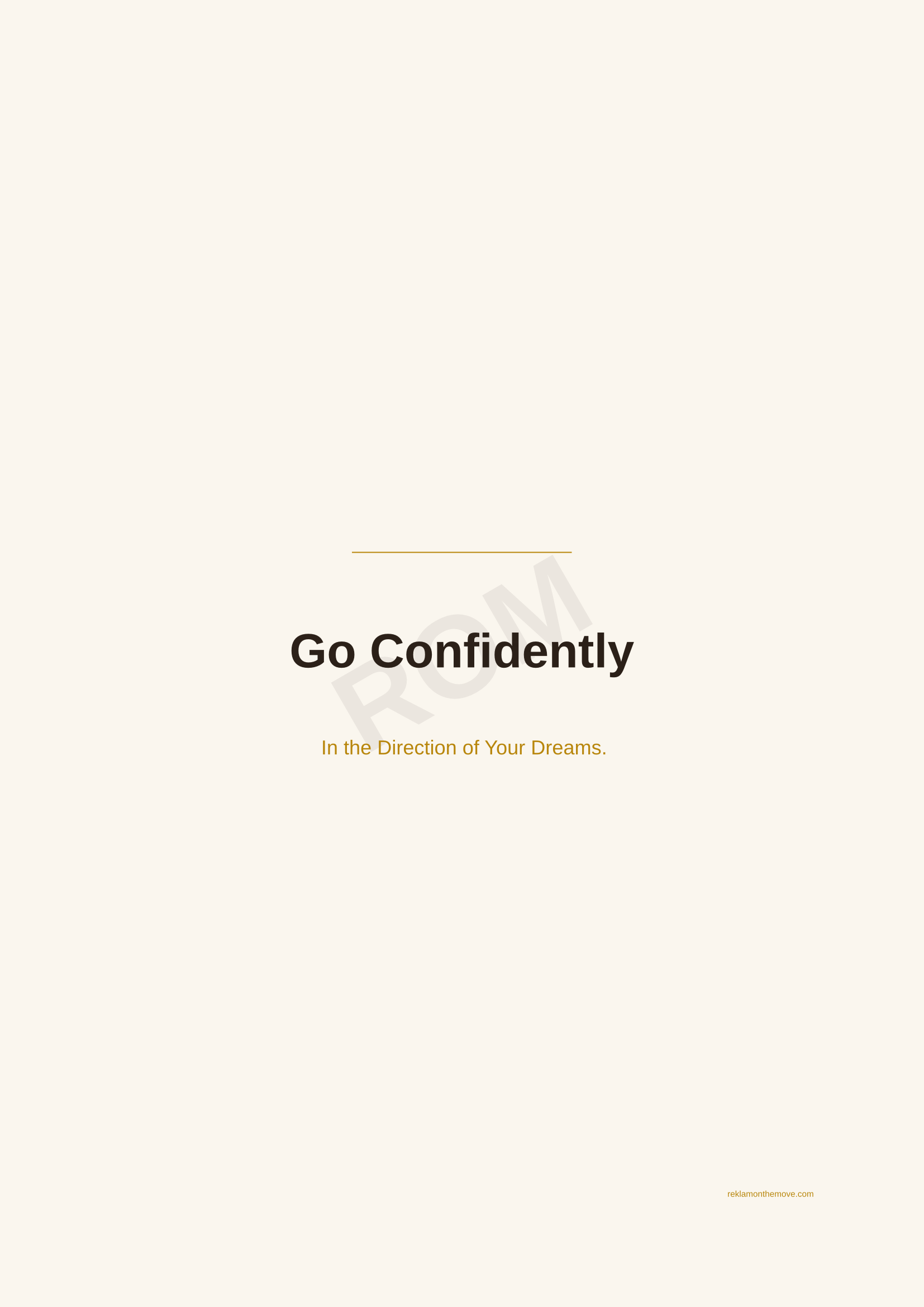 Go Confidently · Espresso — ROM dijital ürün önizlemesi (filigranlı)