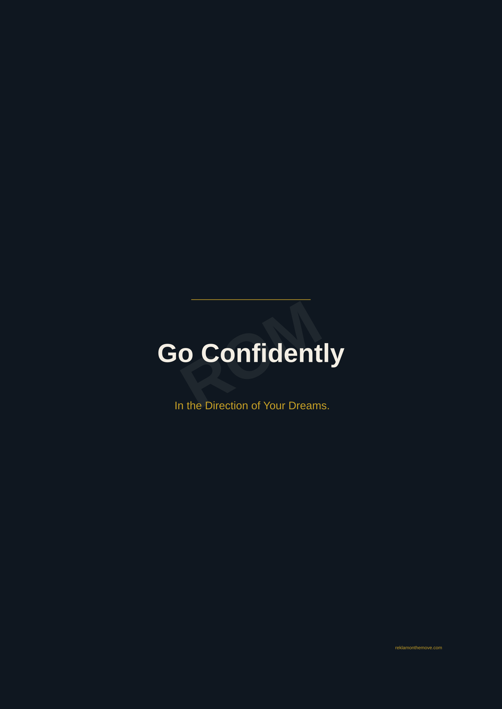 Go Confidently · Gece — ROM dijital ürün önizlemesi (filigranlı)