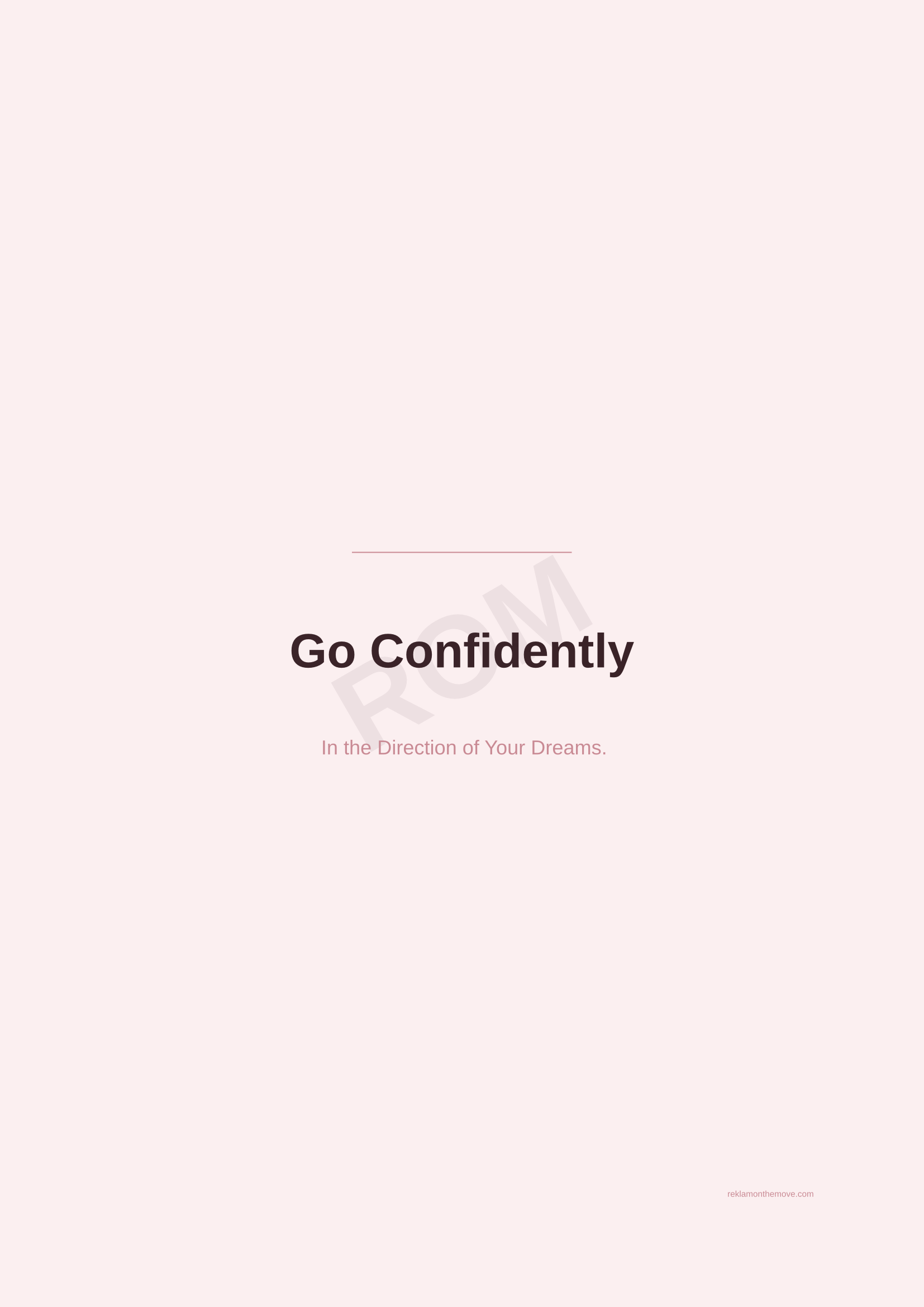 Go Confidently · Gül — ROM dijital ürün önizlemesi (filigranlı)