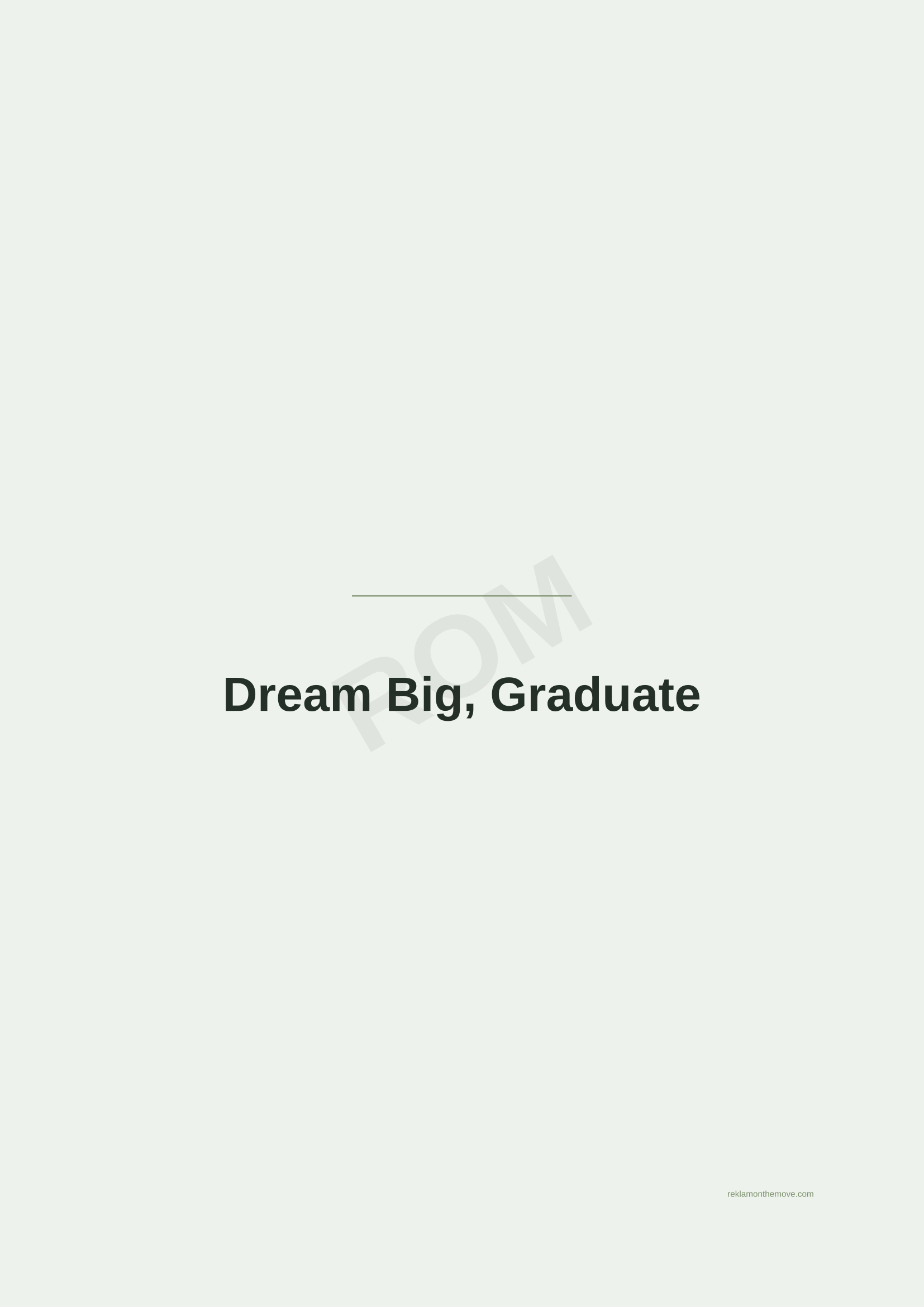 Dream Big, Graduate · Adaçayı — ROM dijital ürün önizlemesi (filigranlı)