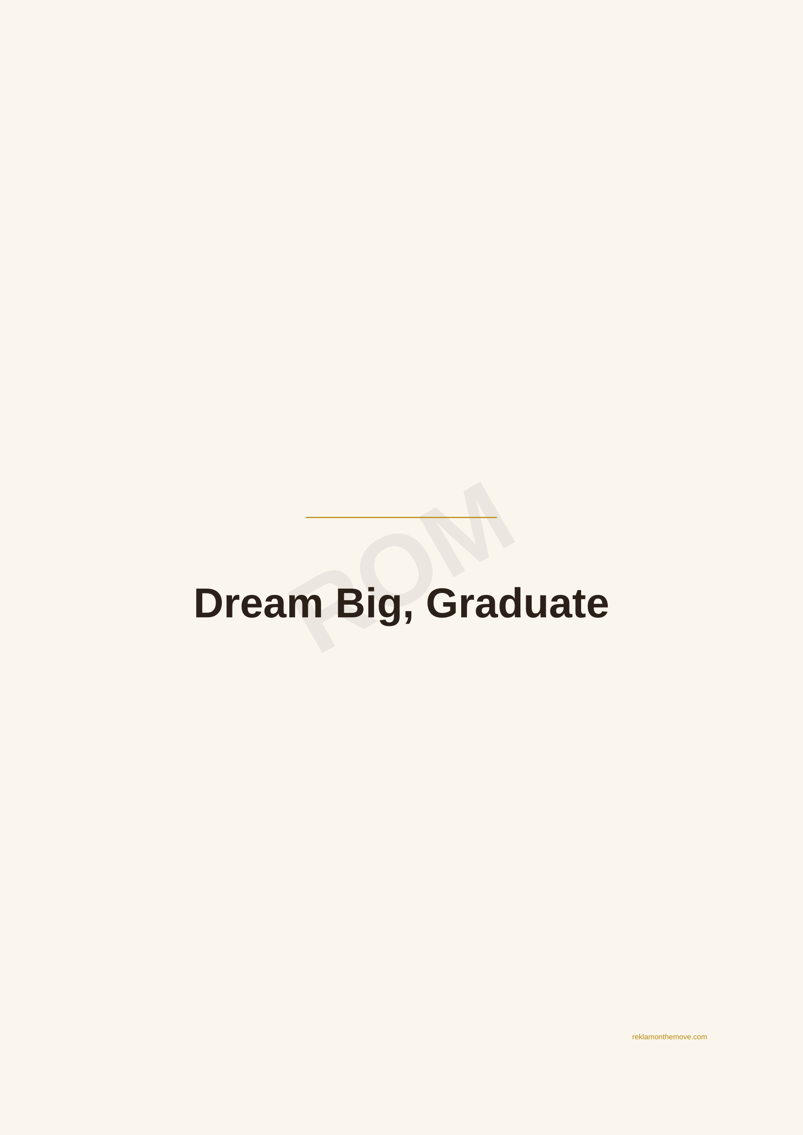 Dream Big, Graduate · Espresso — ROM dijital ürün önizlemesi (filigranlı)