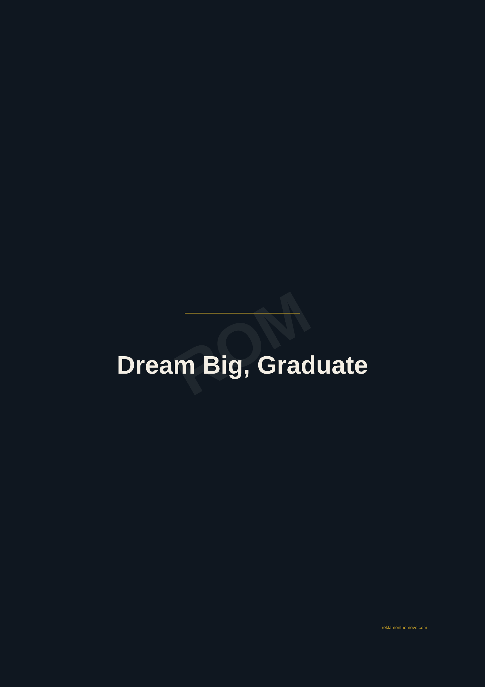 Dream Big, Graduate · Gece — ROM dijital ürün önizlemesi (filigranlı)