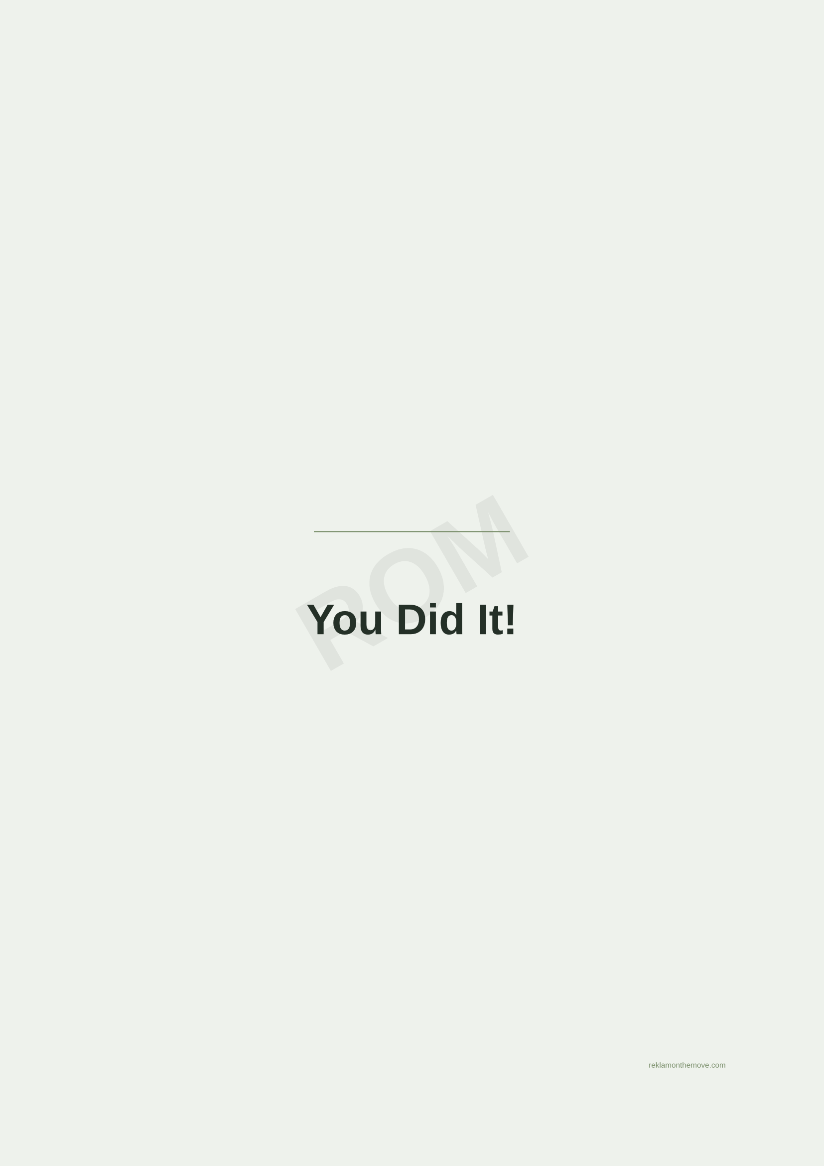 You Did It! · Adaçayı — ROM dijital ürün önizlemesi (filigranlı)