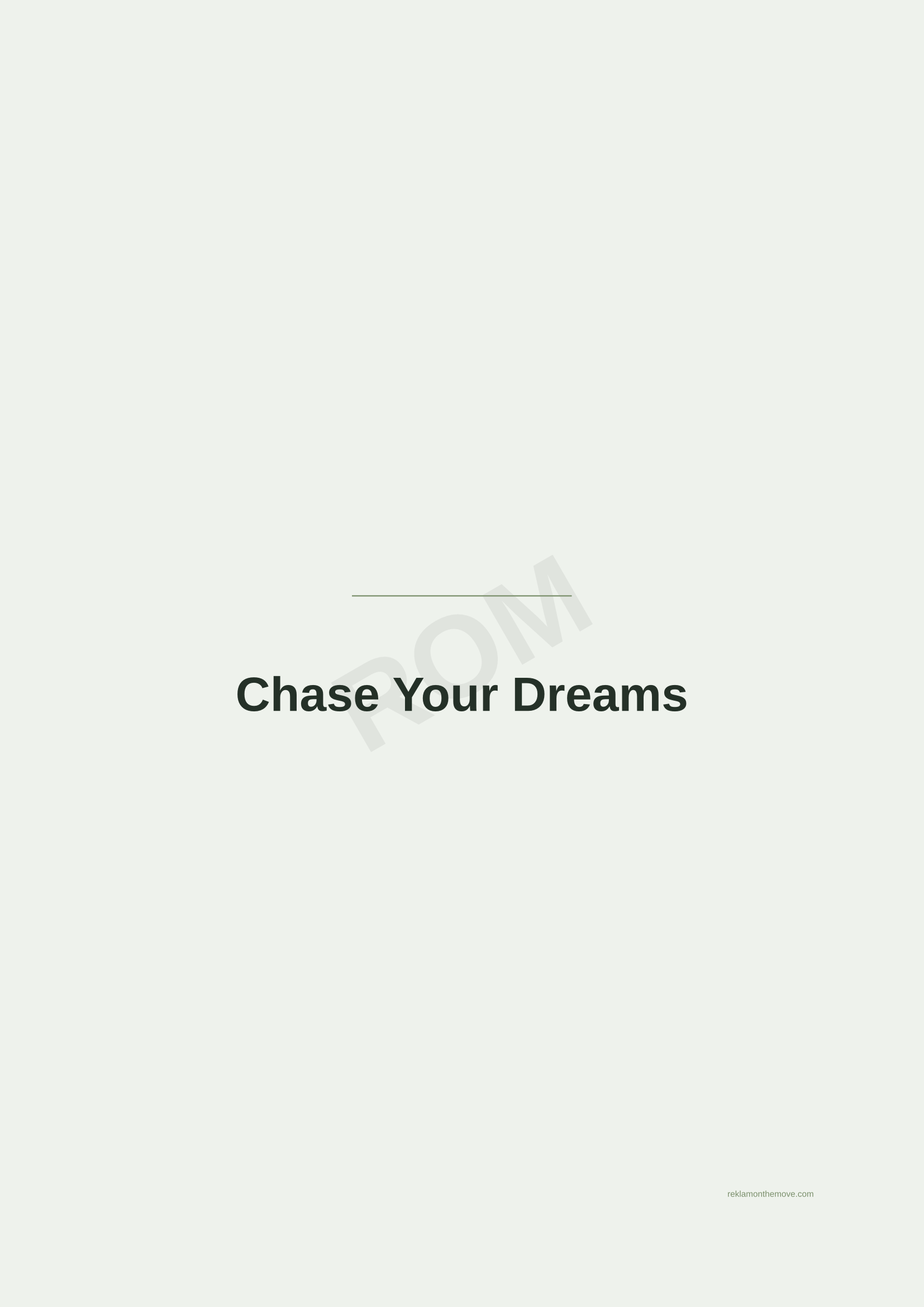 Chase Your Dreams · Adaçayı — ROM dijital ürün önizlemesi (filigranlı)