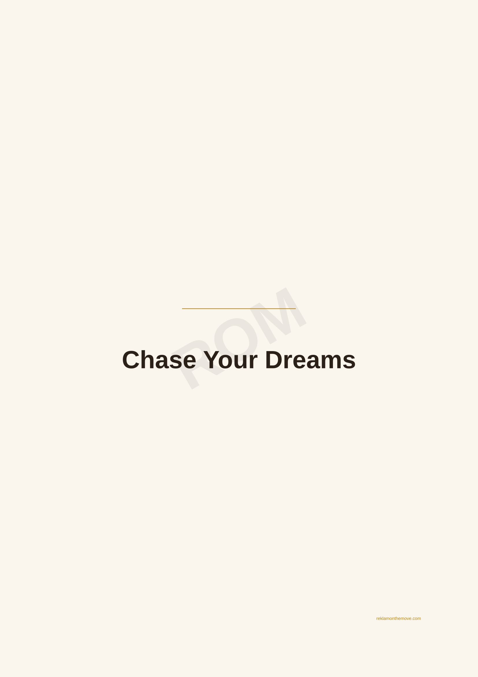 Chase Your Dreams · Espresso — ROM dijital ürün önizlemesi (filigranlı)