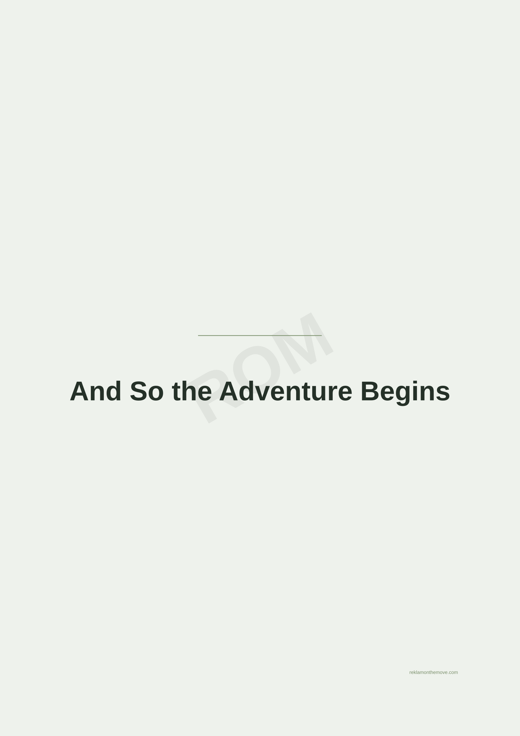 And So the Adventure Begins · Adaçayı — ROM dijital ürün önizlemesi (filigranlı)