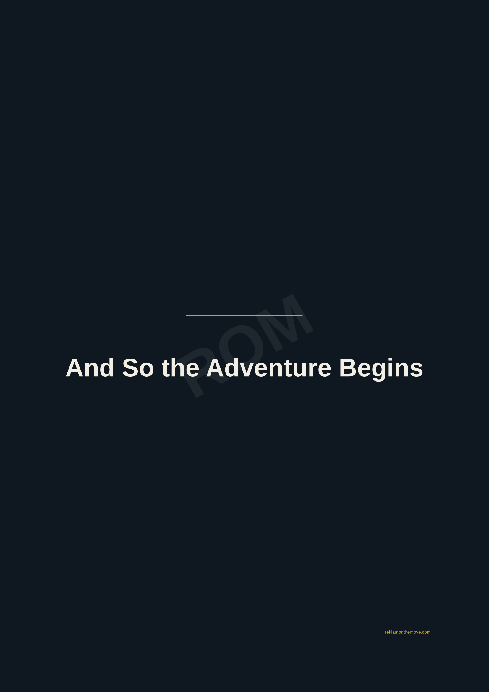 And So the Adventure Begins · Gece — ROM dijital ürün önizlemesi (filigranlı)