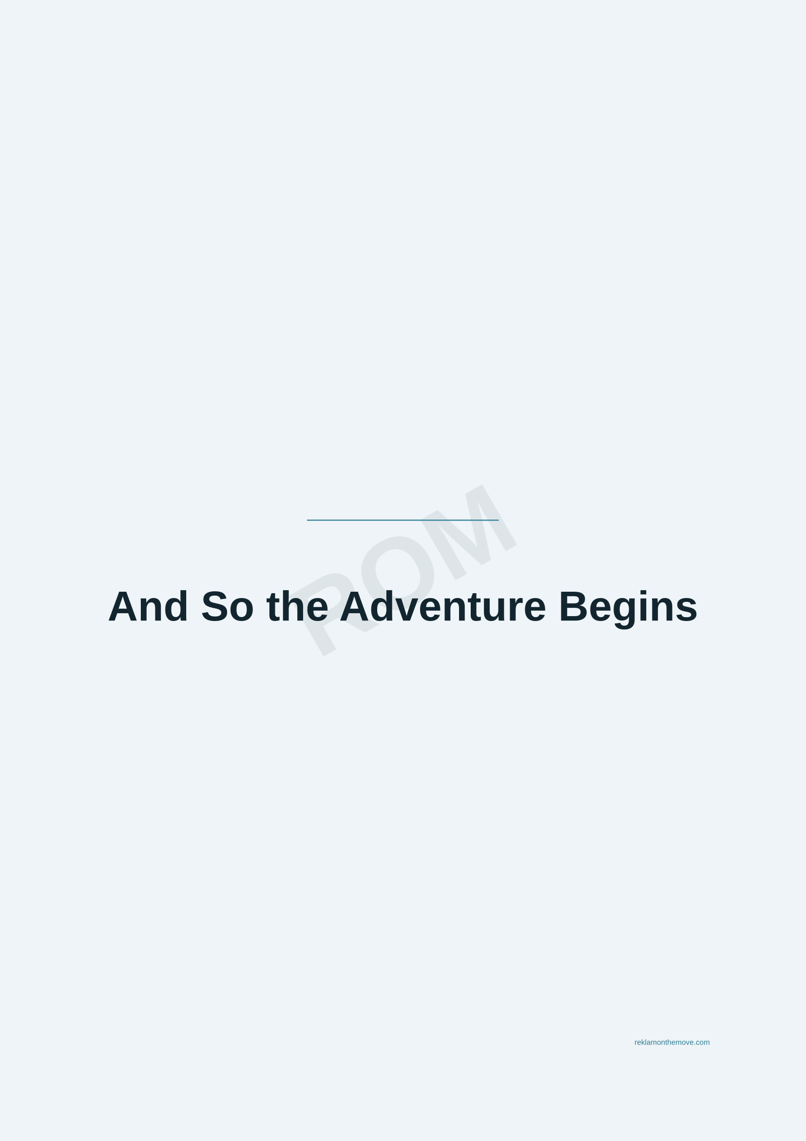 And So the Adventure Begins · Okyanus — ROM dijital ürün önizlemesi (filigranlı)