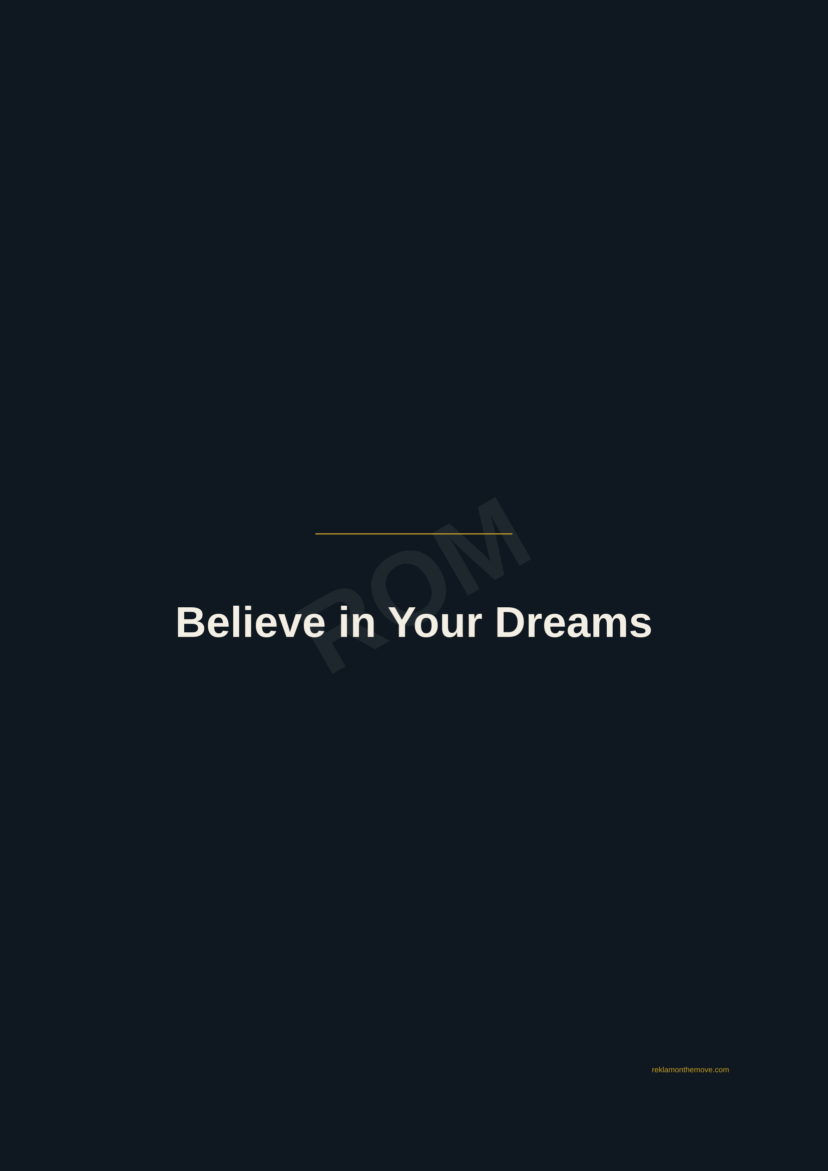 Believe in Your Dreams · Gece — ROM dijital ürün önizlemesi (filigranlı)