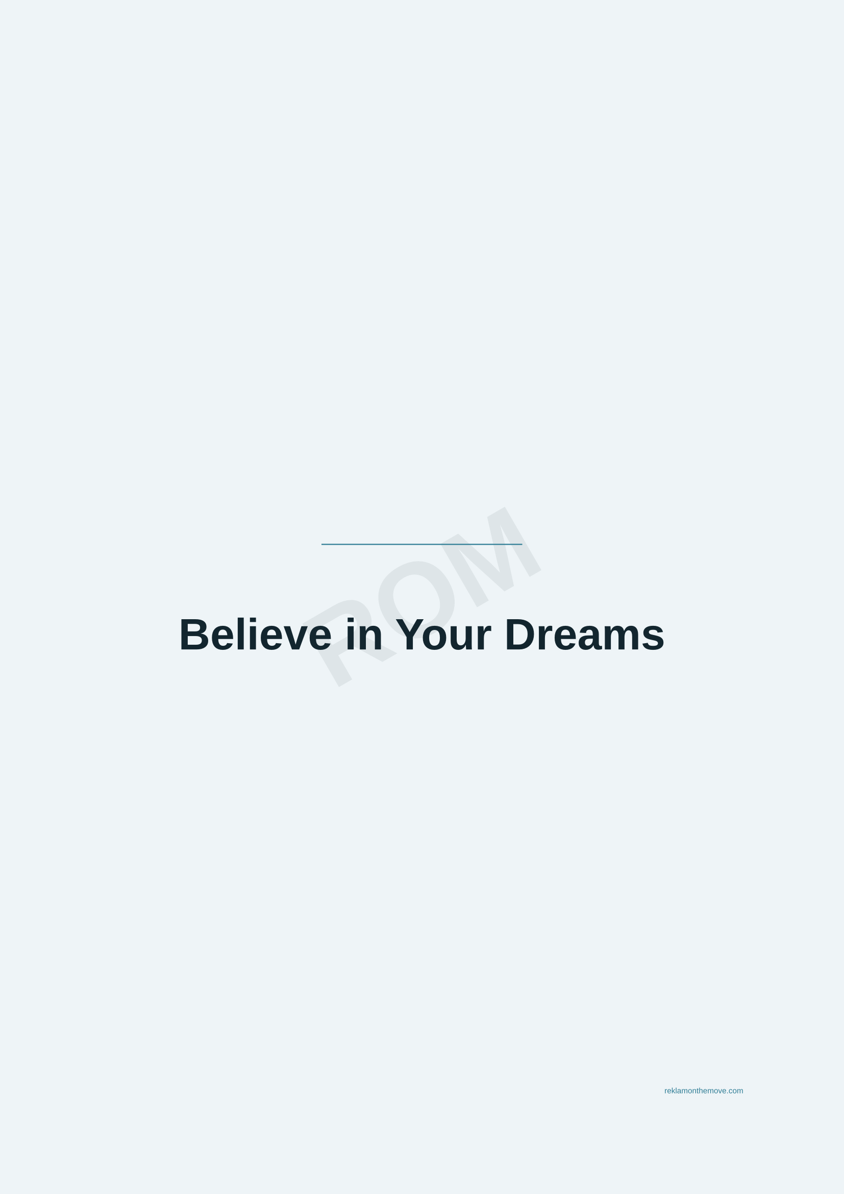 Believe in Your Dreams · Okyanus — ROM dijital ürün önizlemesi (filigranlı)