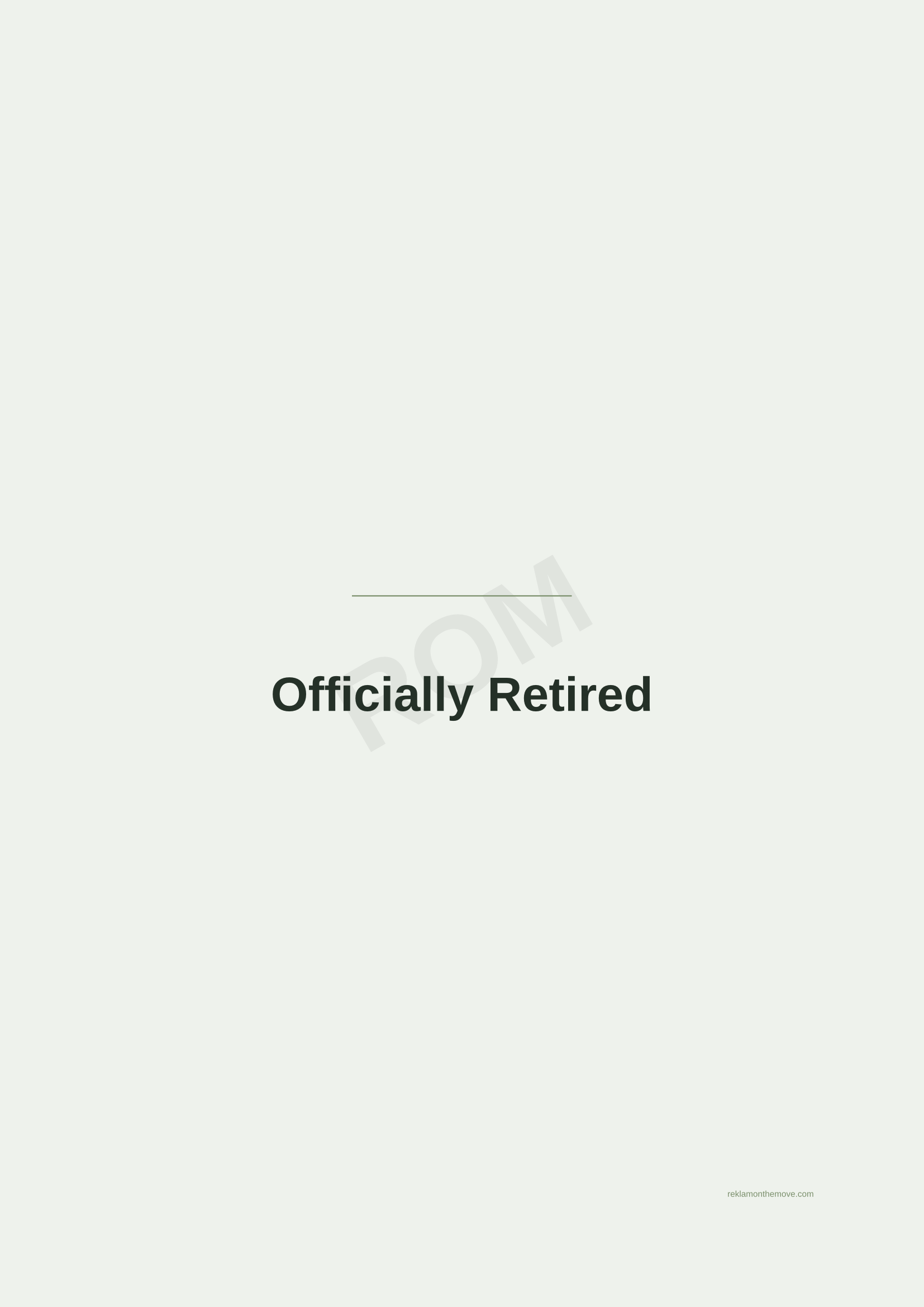 Officially Retired · Adaçayı — ROM dijital ürün önizlemesi (filigranlı)