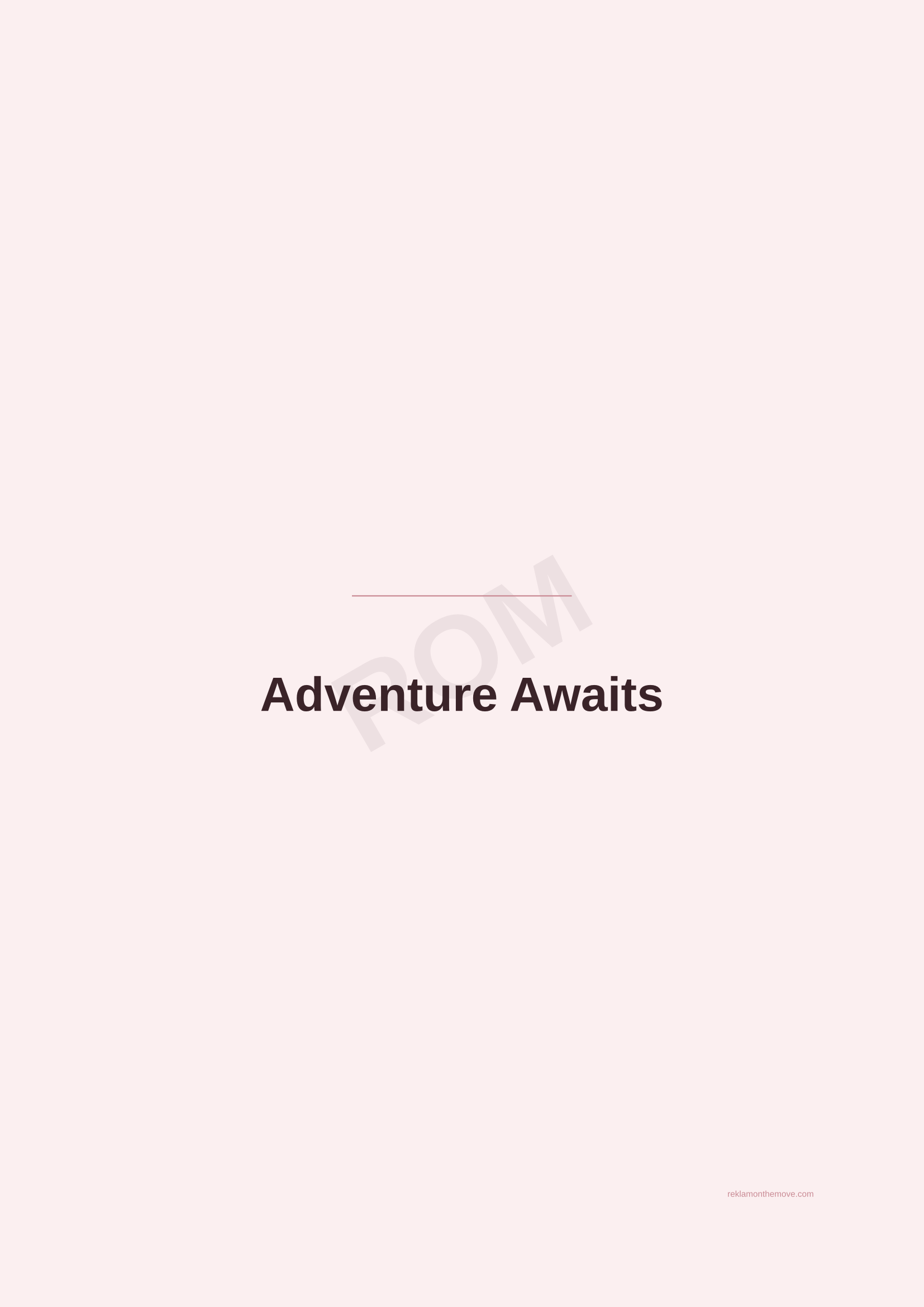 Adventure Awaits · Gül — ROM dijital ürün önizlemesi (filigranlı)