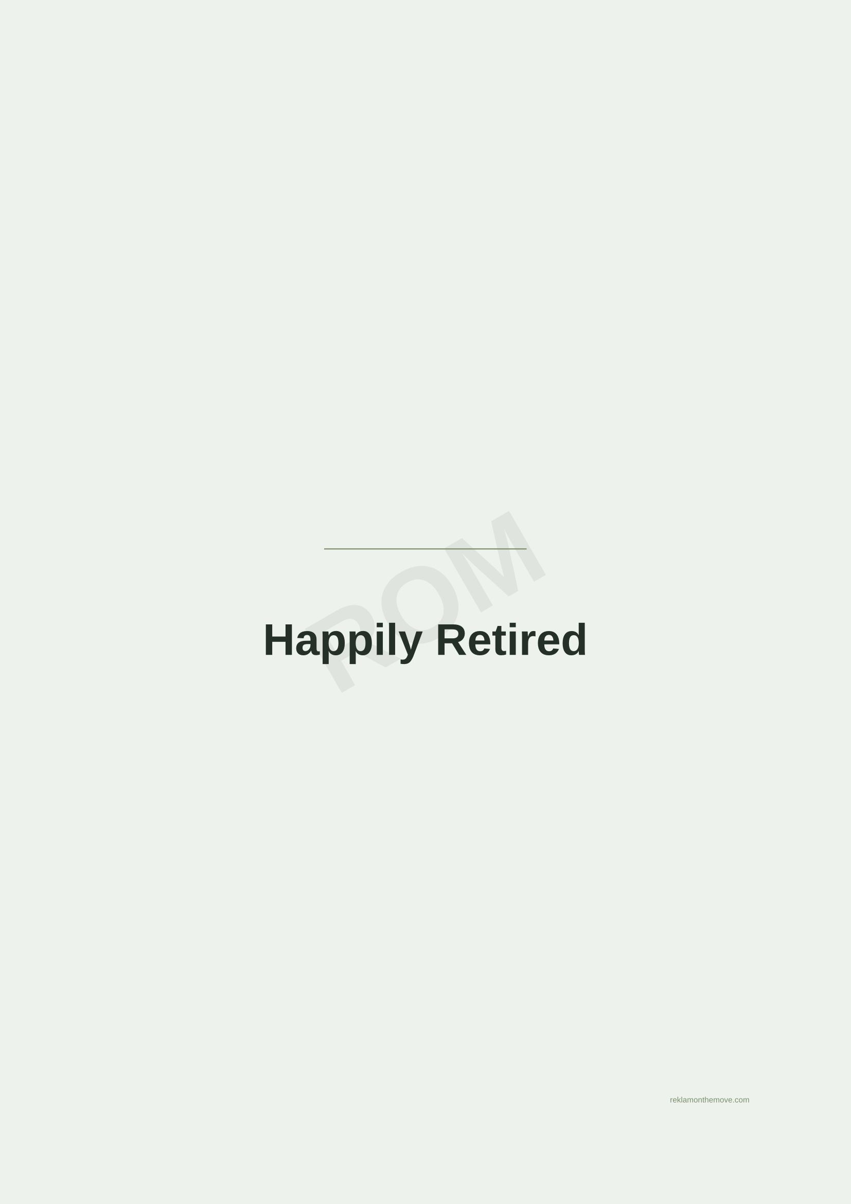 Happily Retired · Adaçayı — ROM dijital ürün önizlemesi (filigranlı)