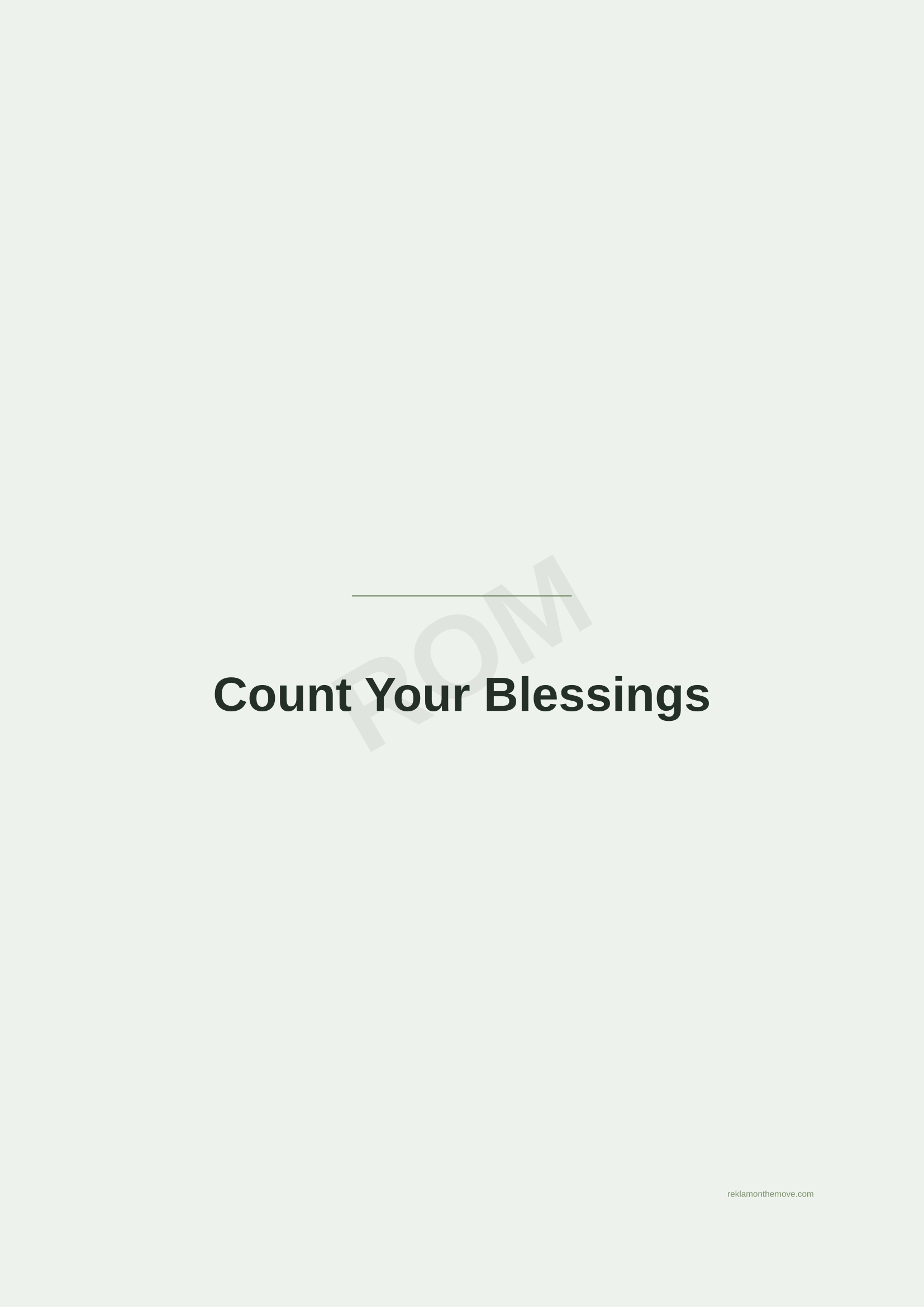 Count Your Blessings · Adaçayı — ROM dijital ürün önizlemesi (filigranlı)