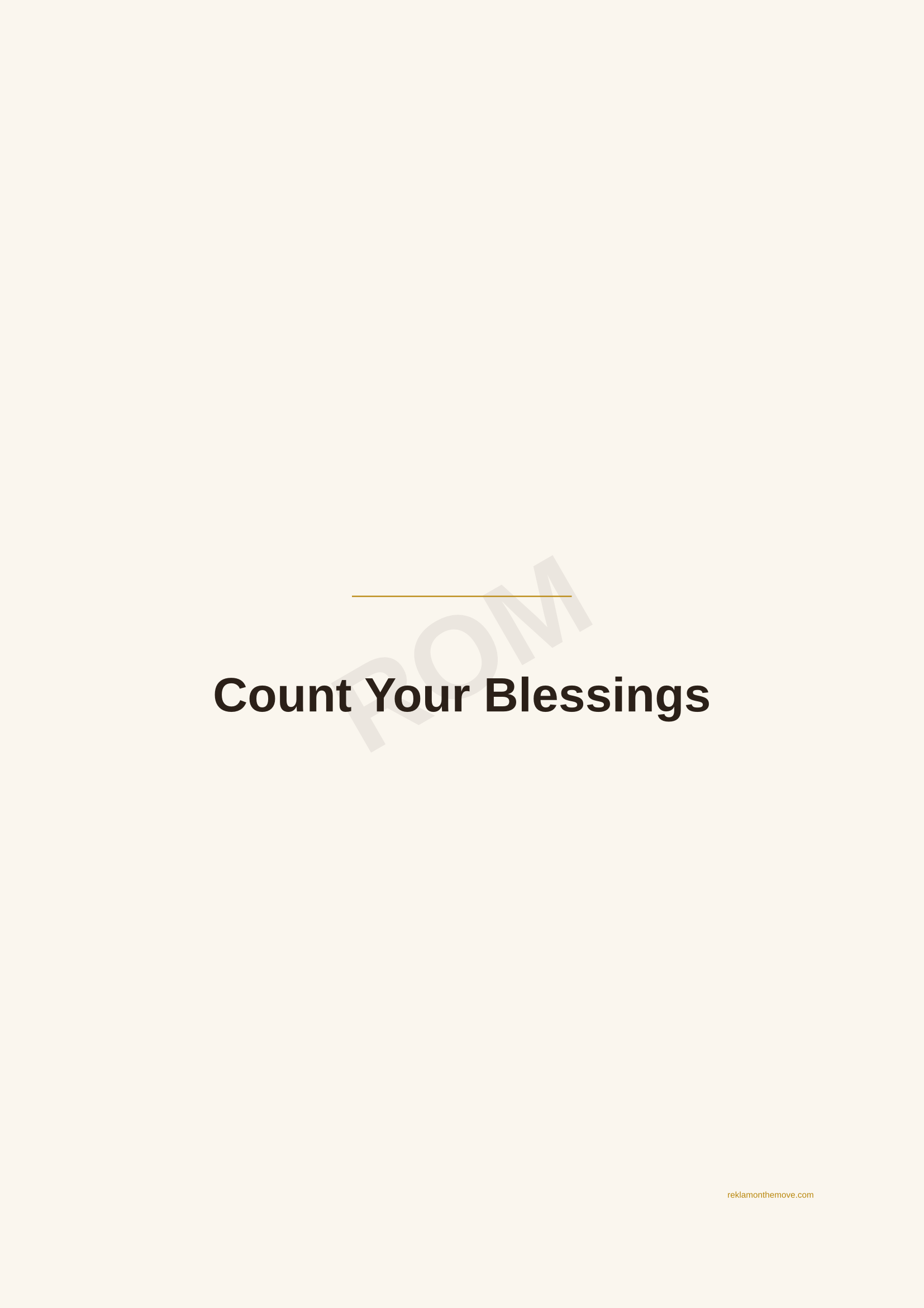Count Your Blessings · Espresso — ROM dijital ürün önizlemesi (filigranlı)