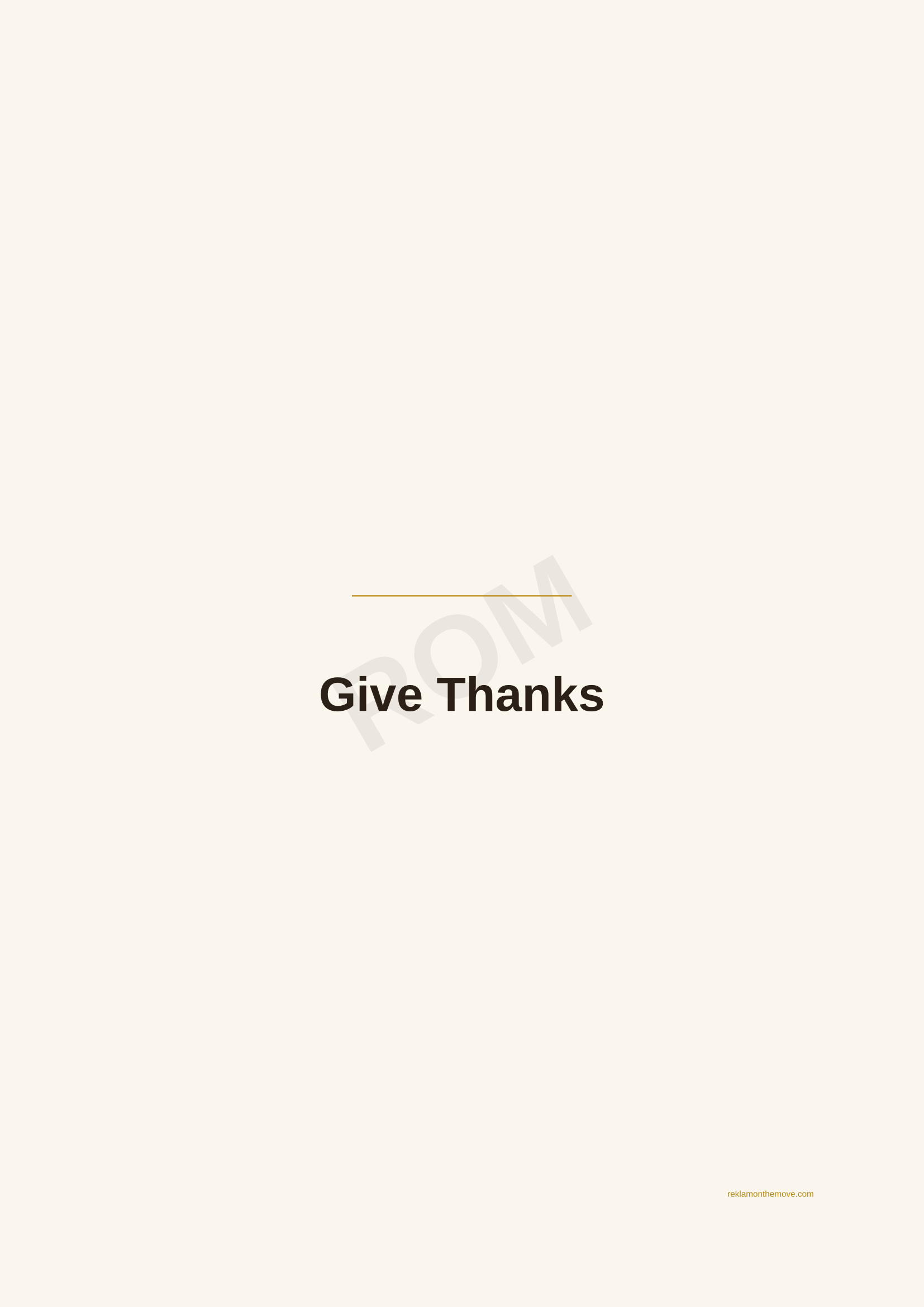 Give Thanks · Espresso — ROM dijital ürün önizlemesi (filigranlı)