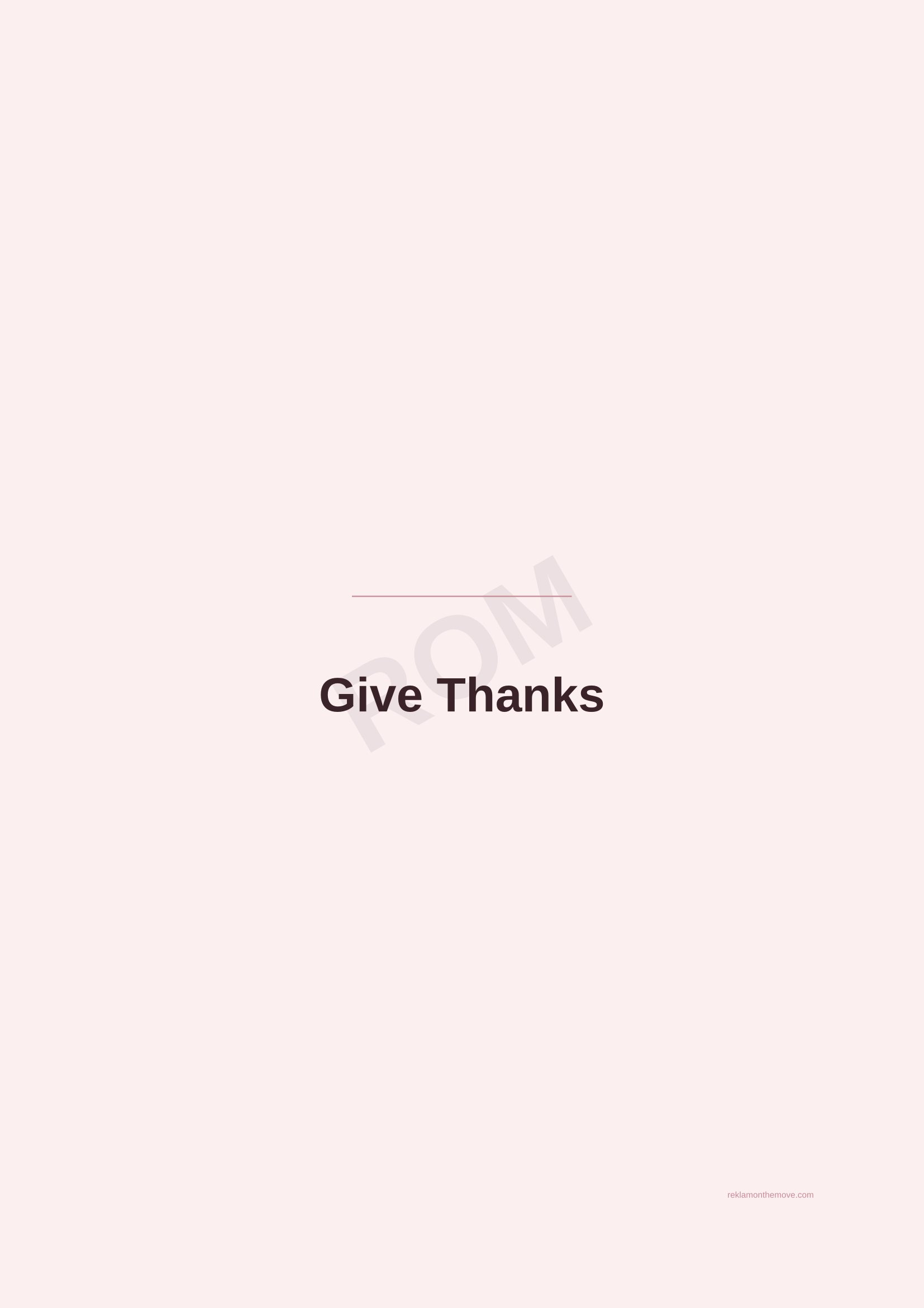 Give Thanks · Gül — ROM dijital ürün önizlemesi (filigranlı)