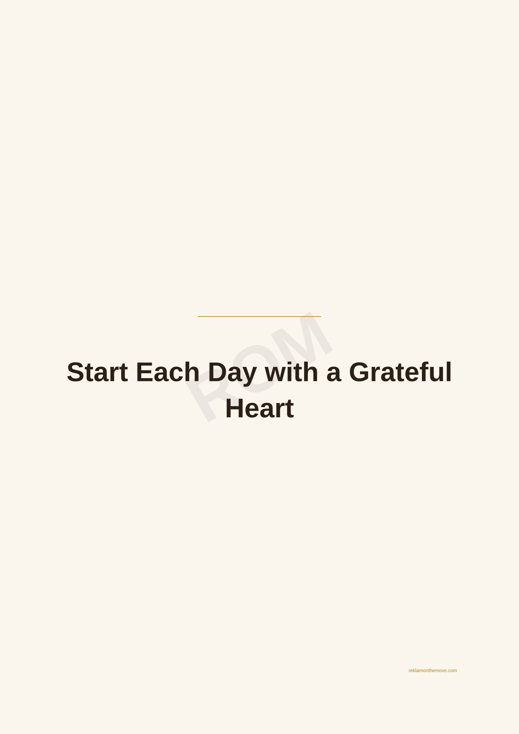 Start Each Day with a Grateful Heart · Espresso — ROM dijital ürün önizlemesi (filigranlı)