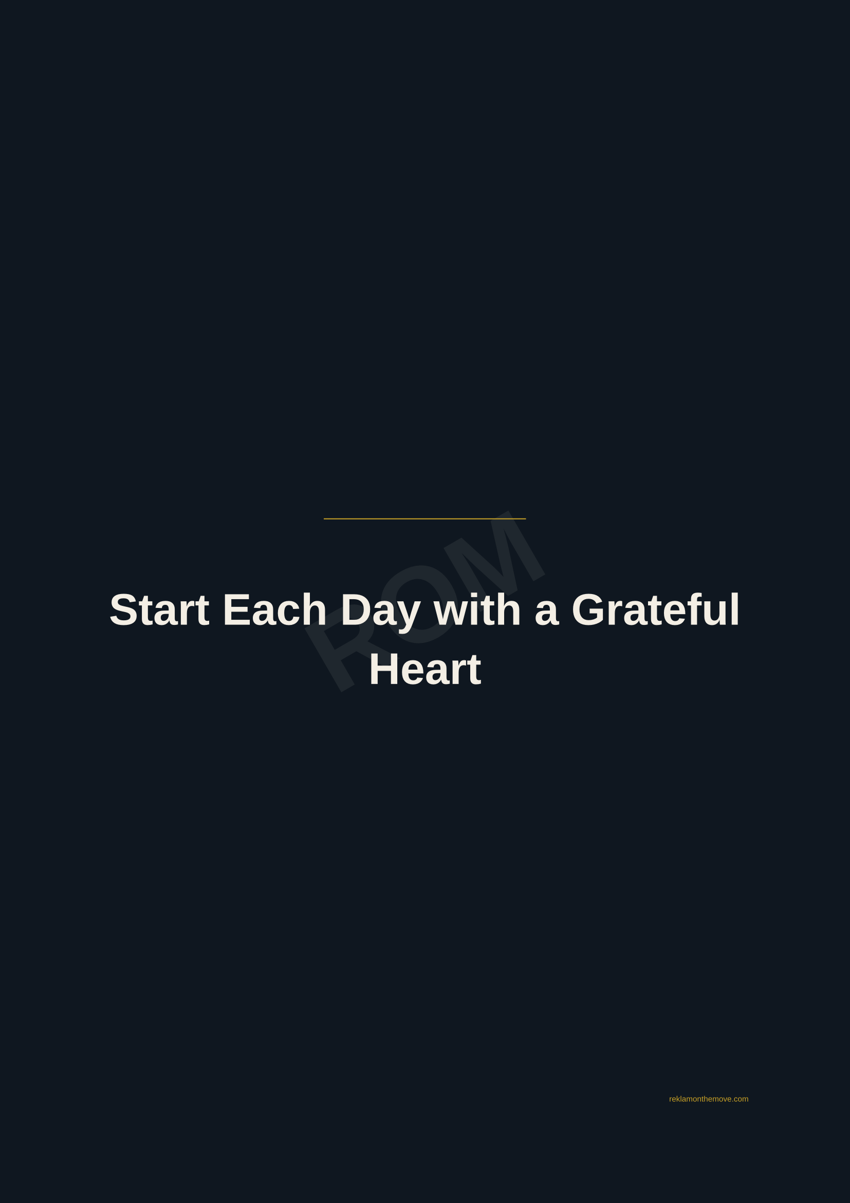 Start Each Day with a Grateful Heart · Gece — ROM dijital ürün önizlemesi (filigranlı)