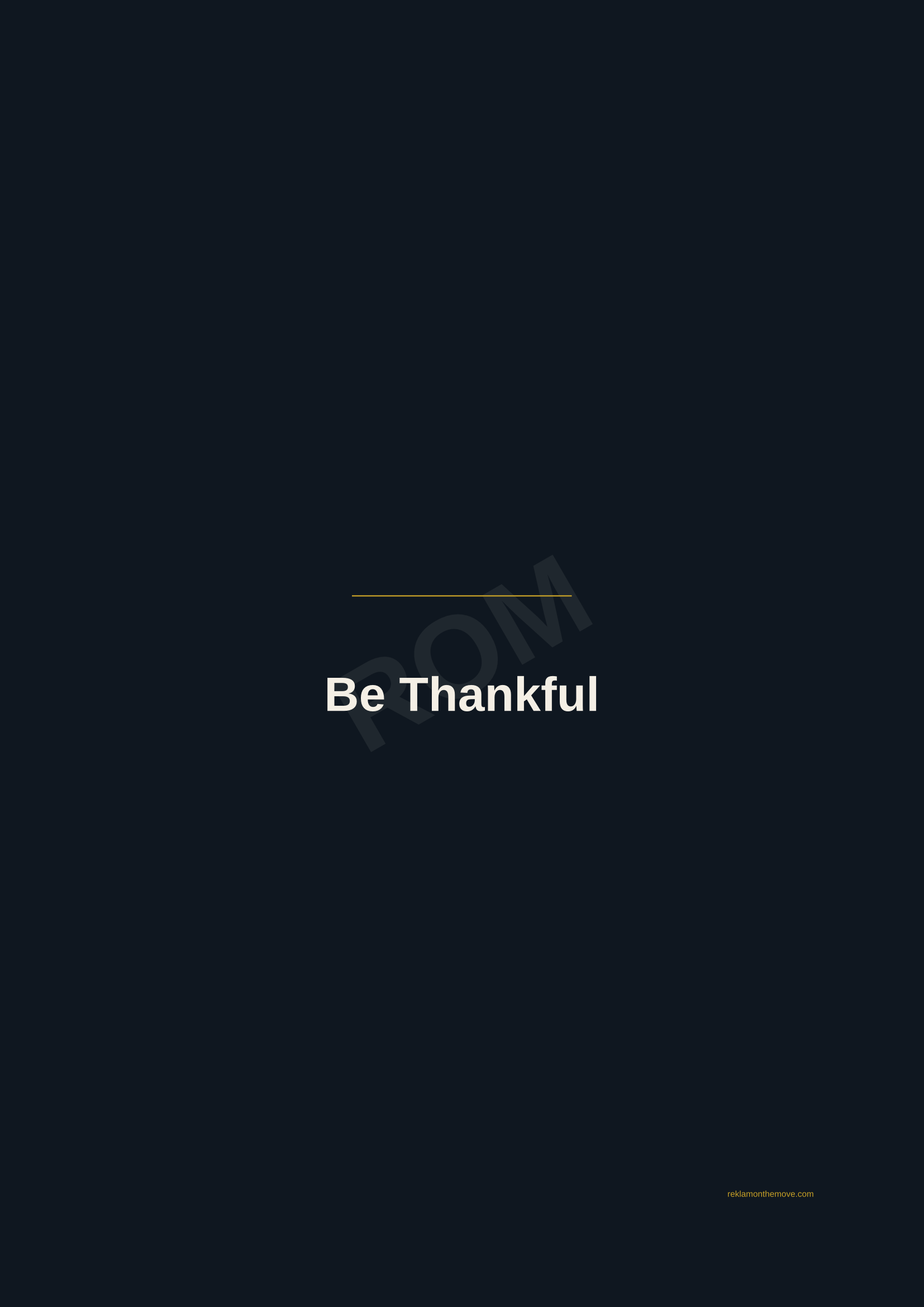Be Thankful · Gece — ROM dijital ürün önizlemesi (filigranlı)