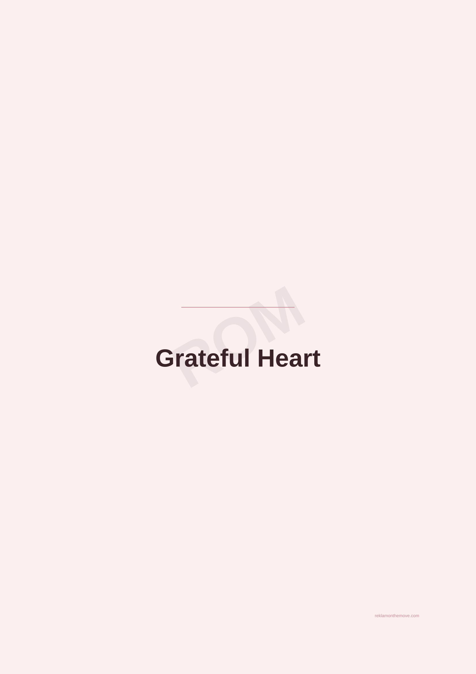 Grateful Heart · Gül — ROM dijital ürün önizlemesi (filigranlı)