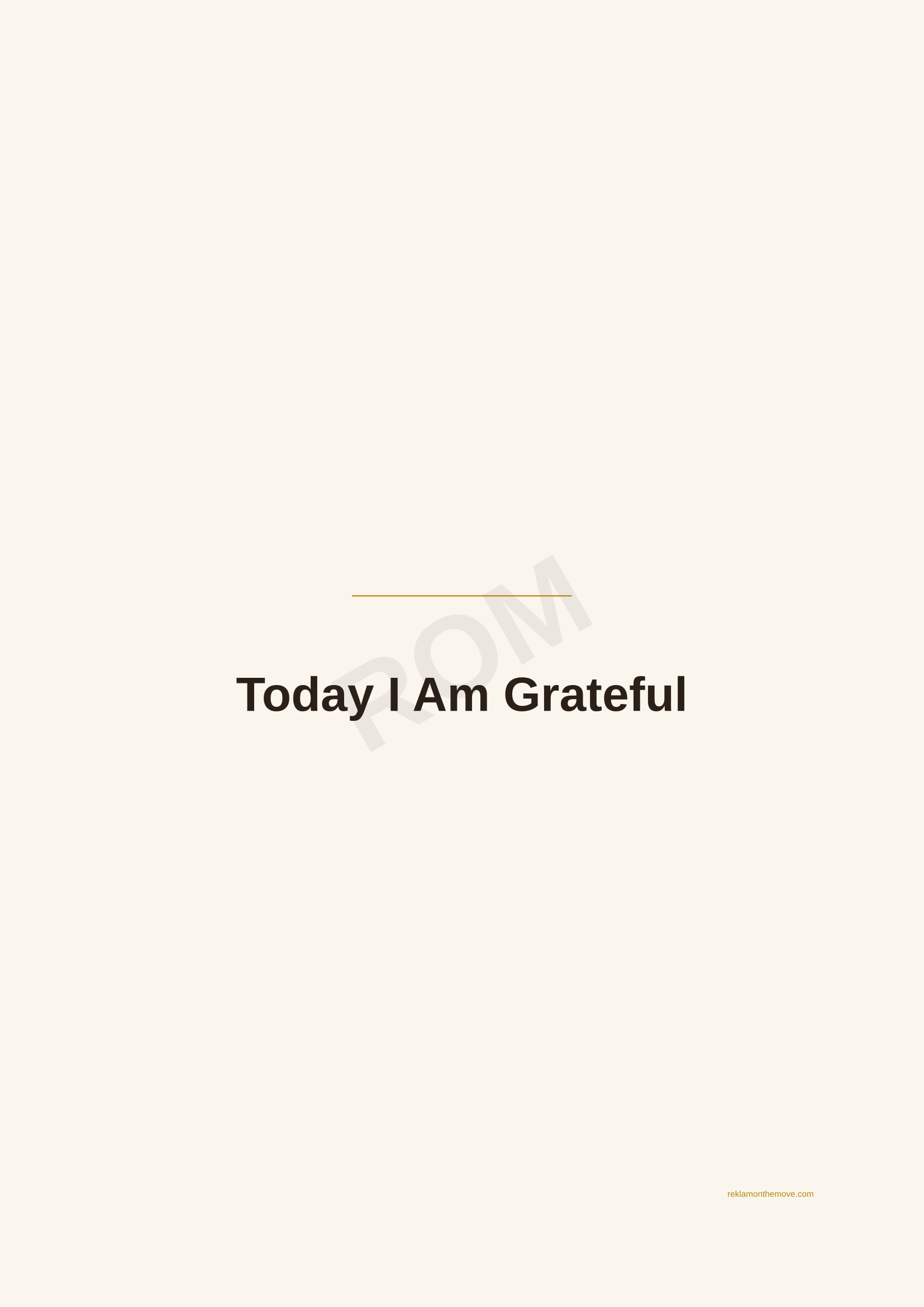 Today I Am Grateful · Espresso — ROM dijital ürün önizlemesi (filigranlı)