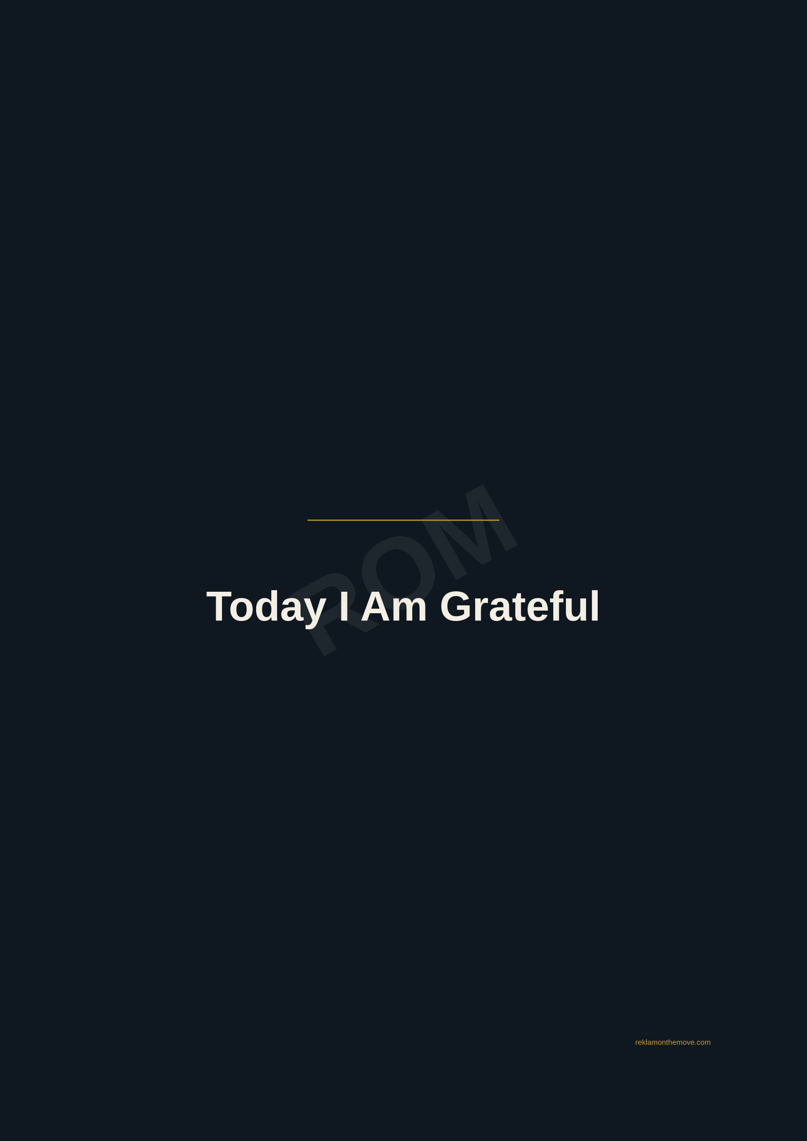 Today I Am Grateful · Gece — ROM dijital ürün önizlemesi (filigranlı)