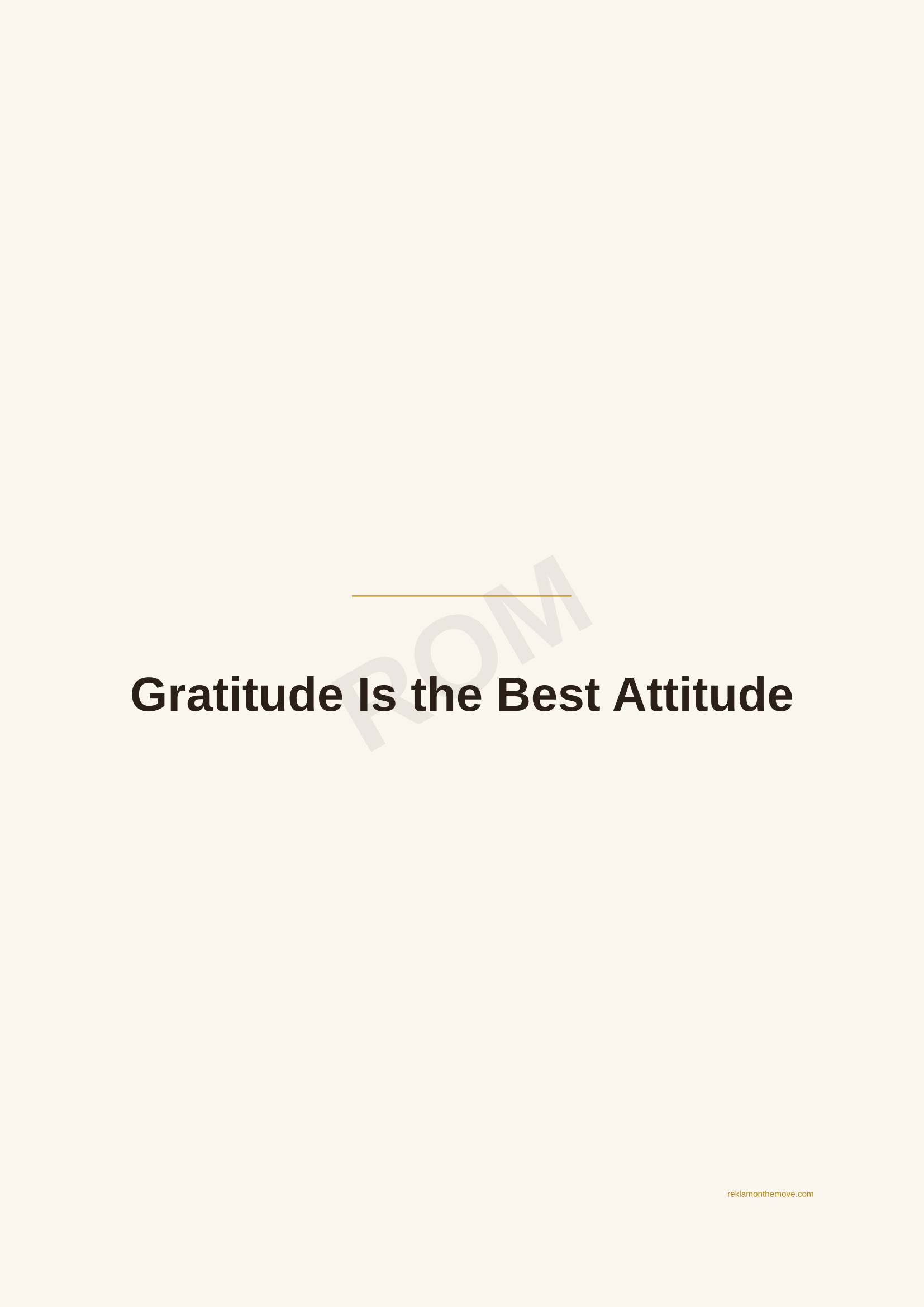 Gratitude Is the Best Attitude · Espresso — ROM dijital ürün önizlemesi (filigranlı)