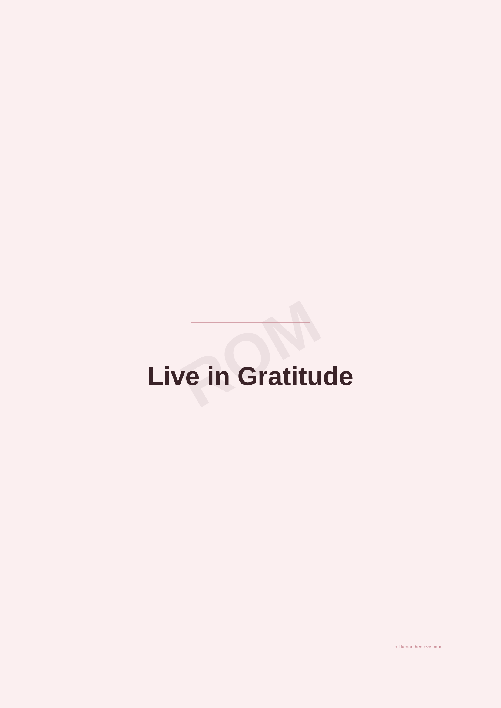 Live in Gratitude · Gül — ROM dijital ürün önizlemesi (filigranlı)