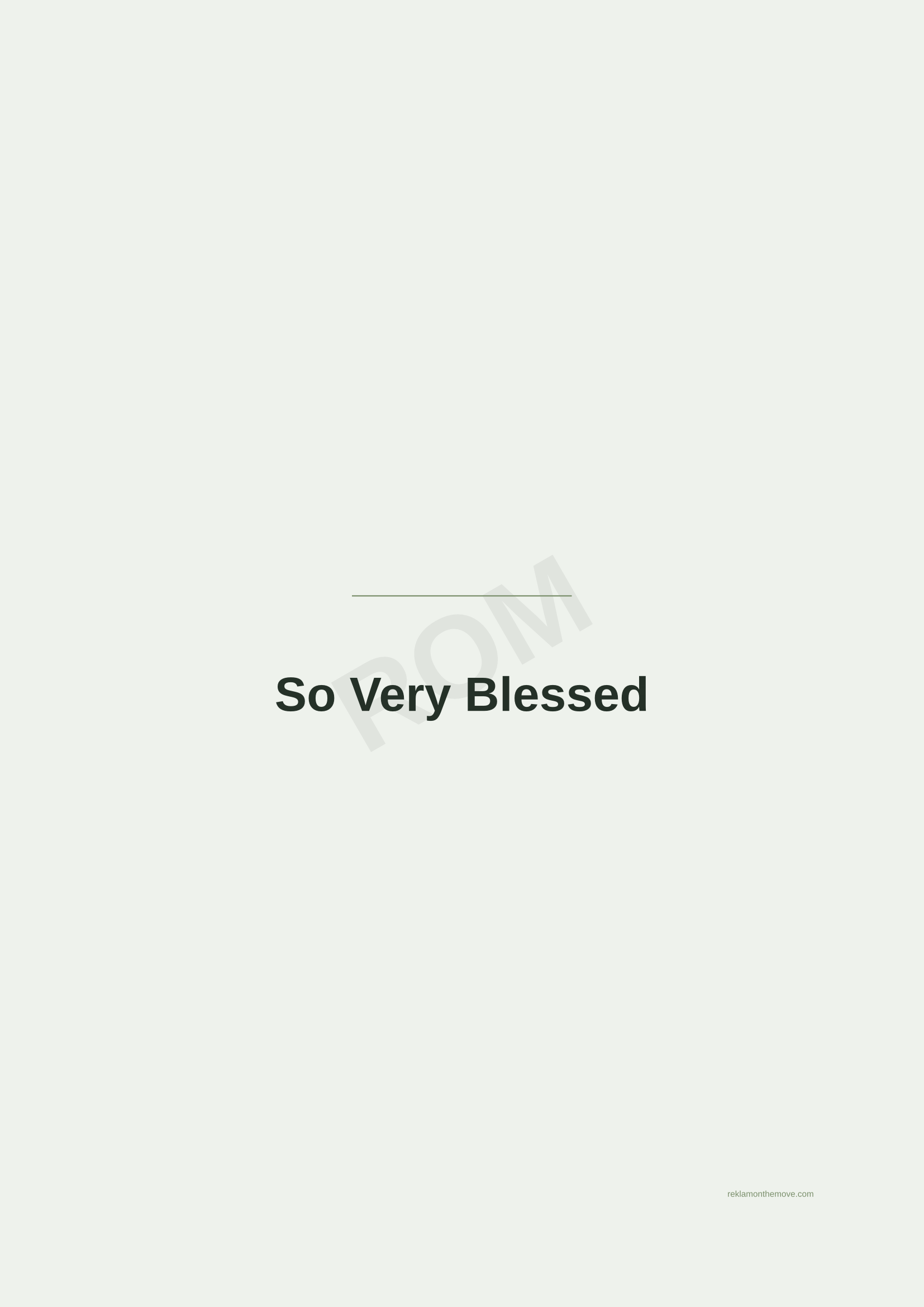 So Very Blessed · Adaçayı — ROM dijital ürün önizlemesi (filigranlı)